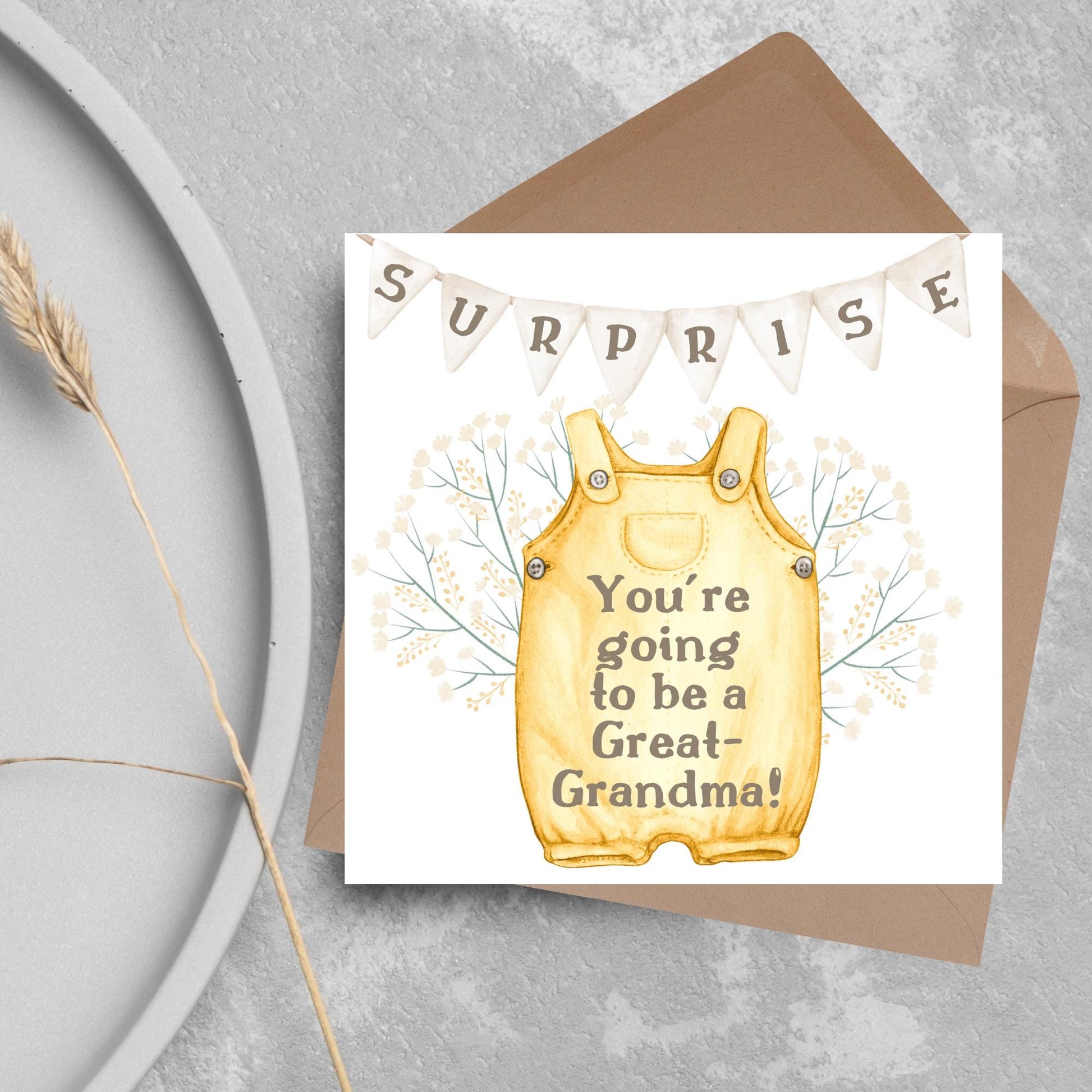 Pregnancy Announcement Card for Family Member, You're going to be an Aunt, Uncle, Grandma, Grandad, Personalised Pregnancy Announcement