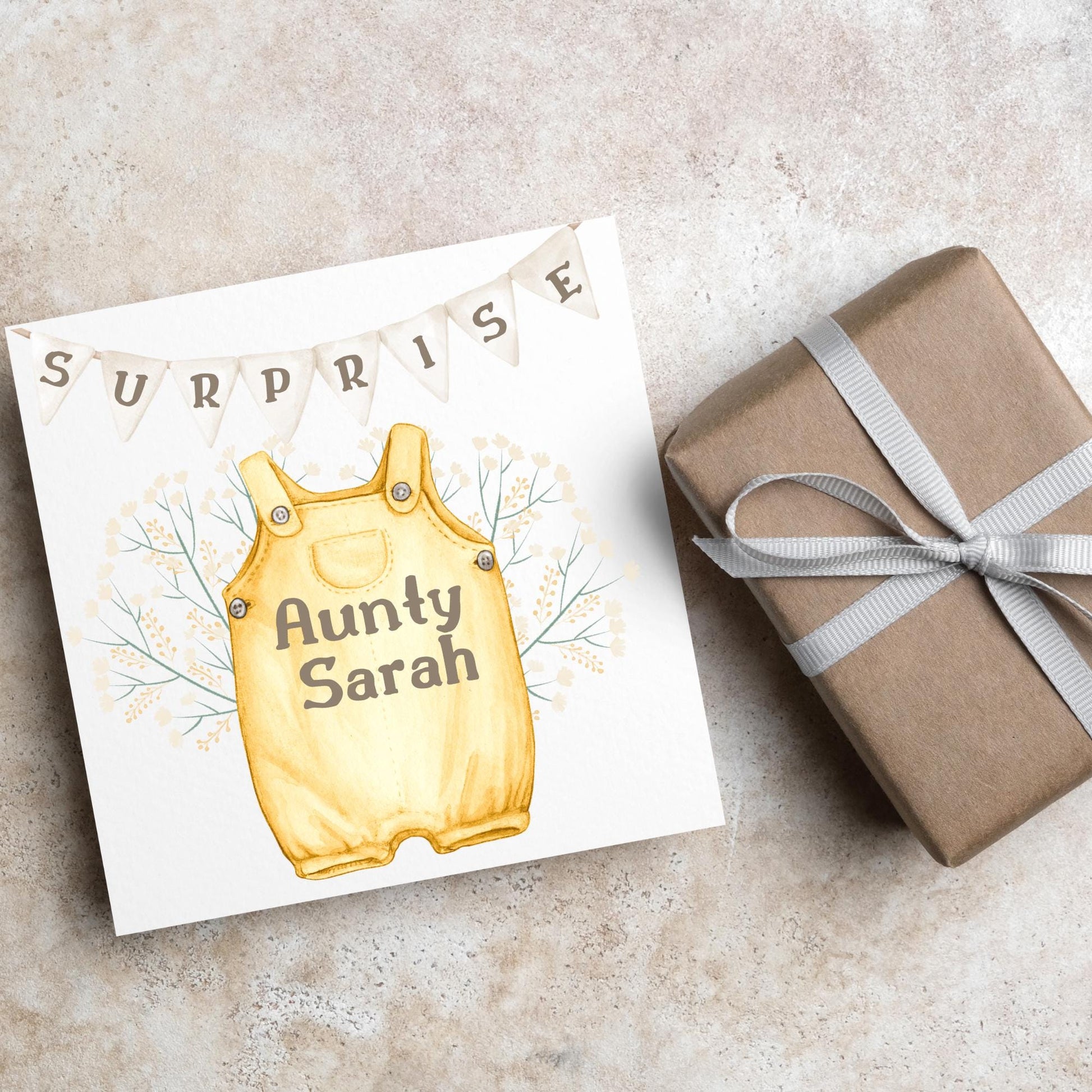 Pregnancy Announcement Card for Family Member, You're going to be an Aunt, Uncle, Grandma, Grandad, Personalised Pregnancy Announcement
