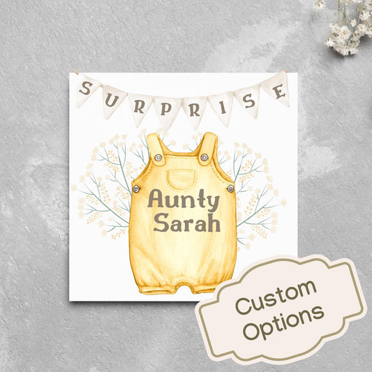 Pregnancy Announcement Card for Family Member, You're going to be an Aunt, Uncle, Grandma, Grandad, Personalised Pregnancy Announcement