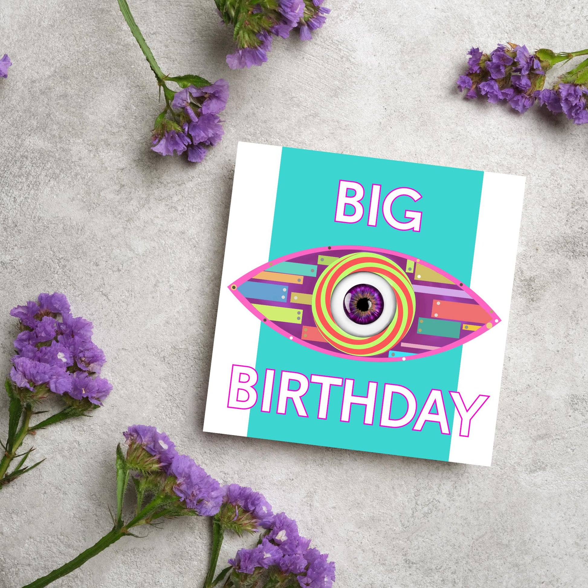 Big Brother Themed Birthday Card, Funny Birthday Card, Card for Brother, Birthday Card for Sister, Fan Card, Card for housemate