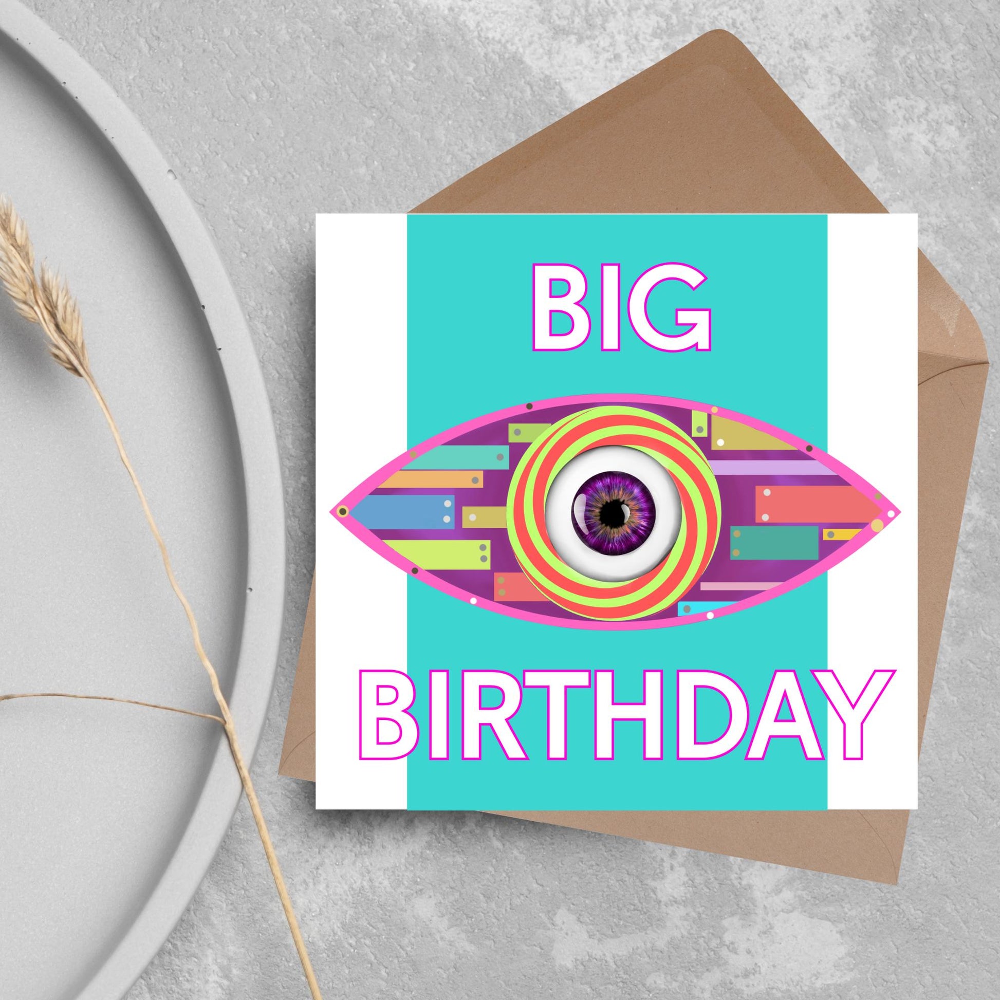Big Brother Themed Birthday Card, Funny Birthday Card, Card for Brother, Birthday Card for Sister, Fan Card, Card for housemate