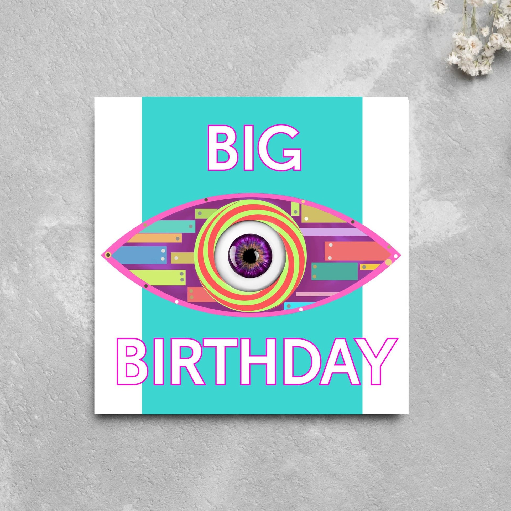 Big Brother Themed Birthday Card, Funny Birthday Card, Card for Brother, Birthday Card for Sister, Fan Card, Card for housemate