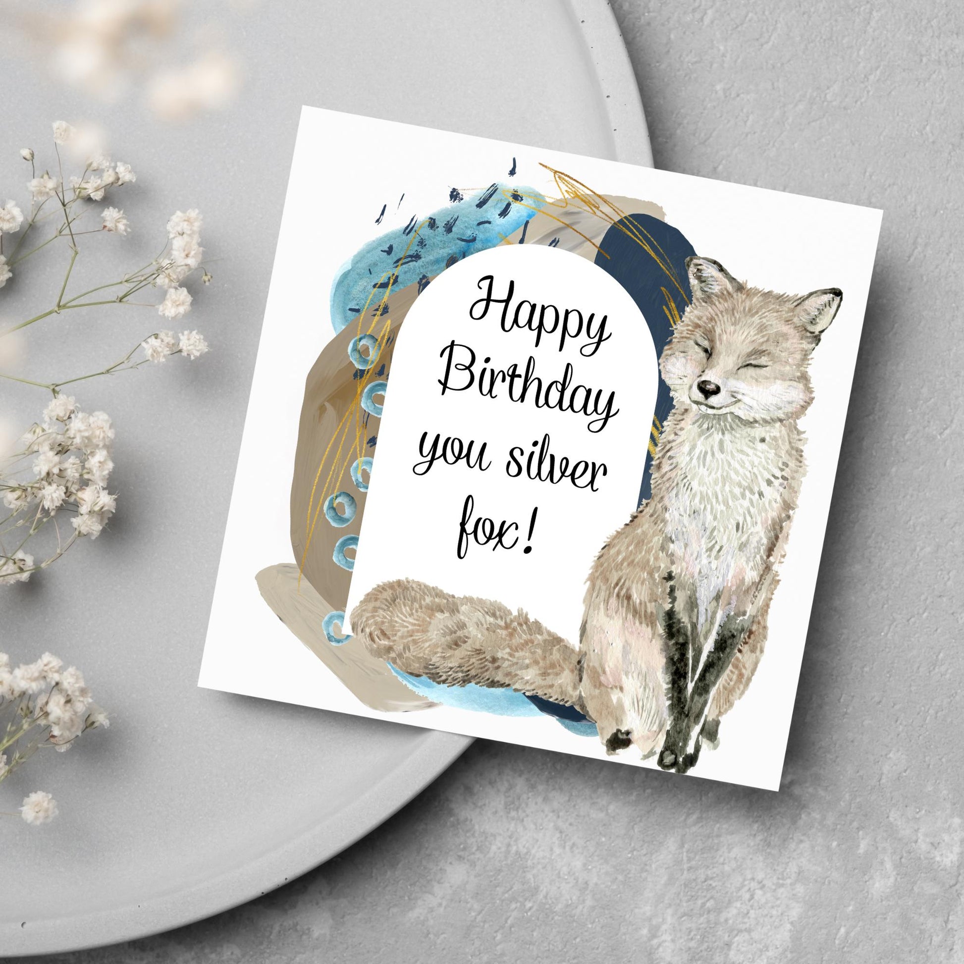 Birthday Card for Husband, 50th Birthday Card, Card for Him, Silver Fox, Card for Boyfriend, 60th Birthday Card, Birthday Card for Man