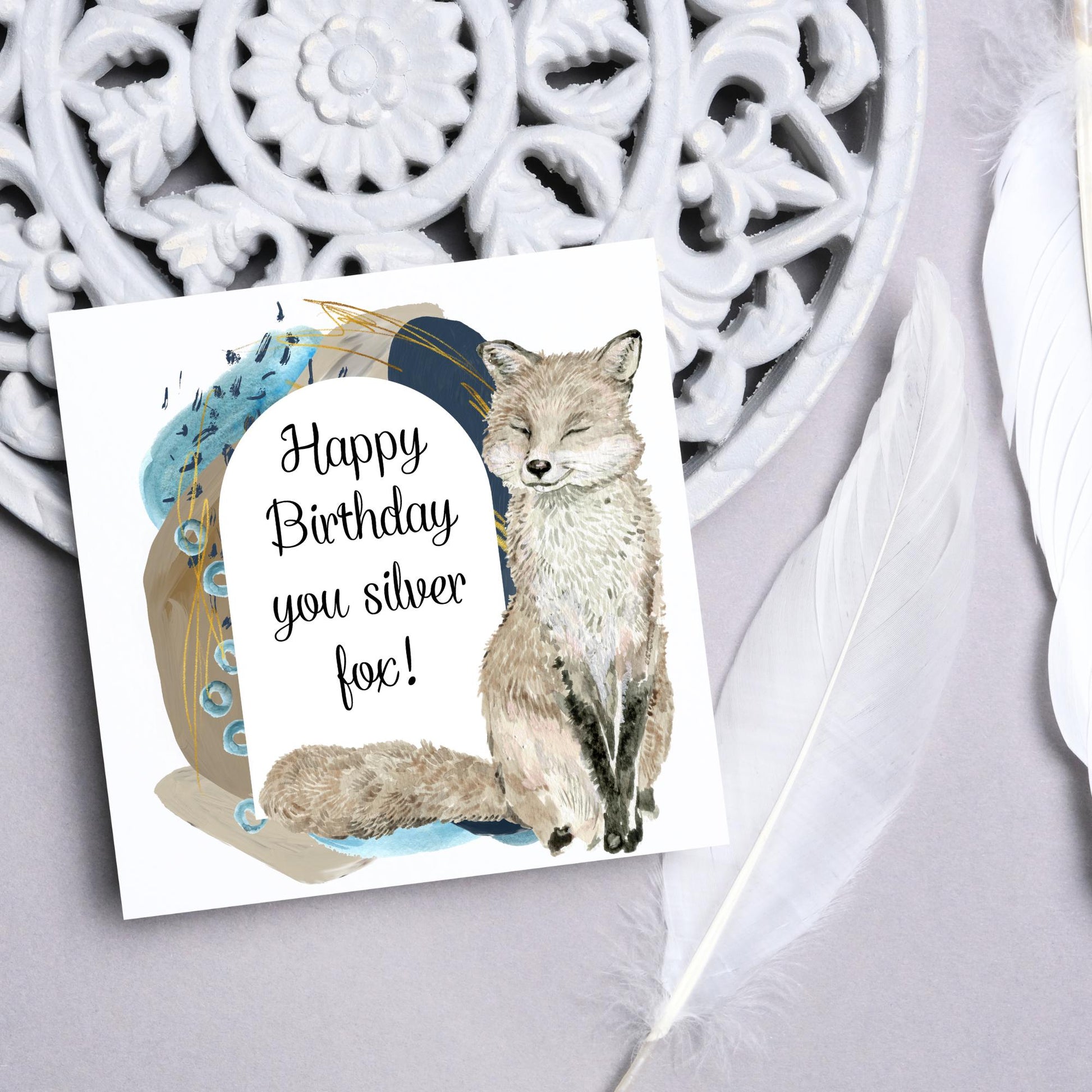 Birthday Card for Husband, 50th Birthday Card, Card for Him, Silver Fox, Card for Boyfriend, 60th Birthday Card, Birthday Card for Man
