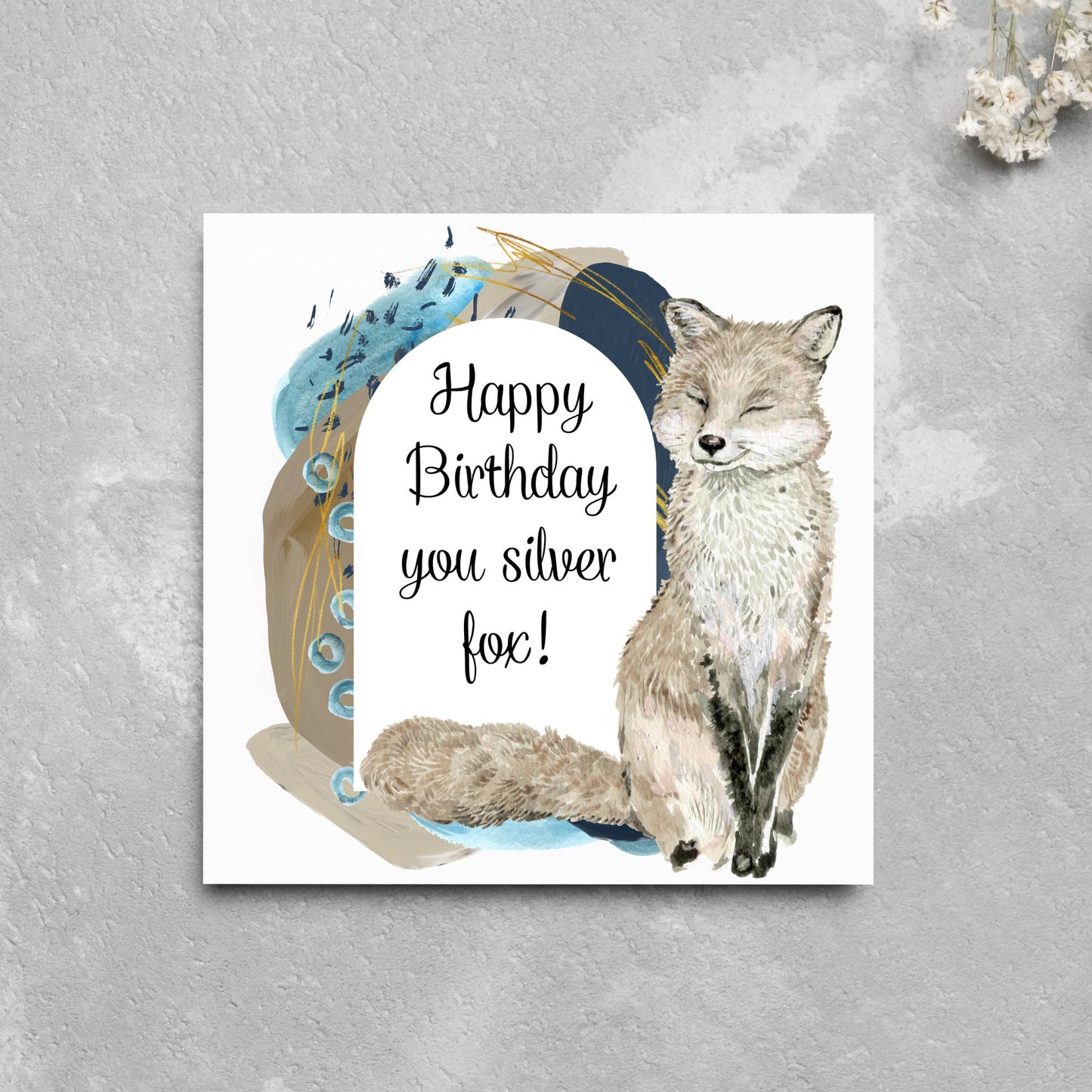 Birthday Card for Husband, 50th Birthday Card, Card for Him, Silver Fox, Card for Boyfriend, 60th Birthday Card, Birthday Card for Man
