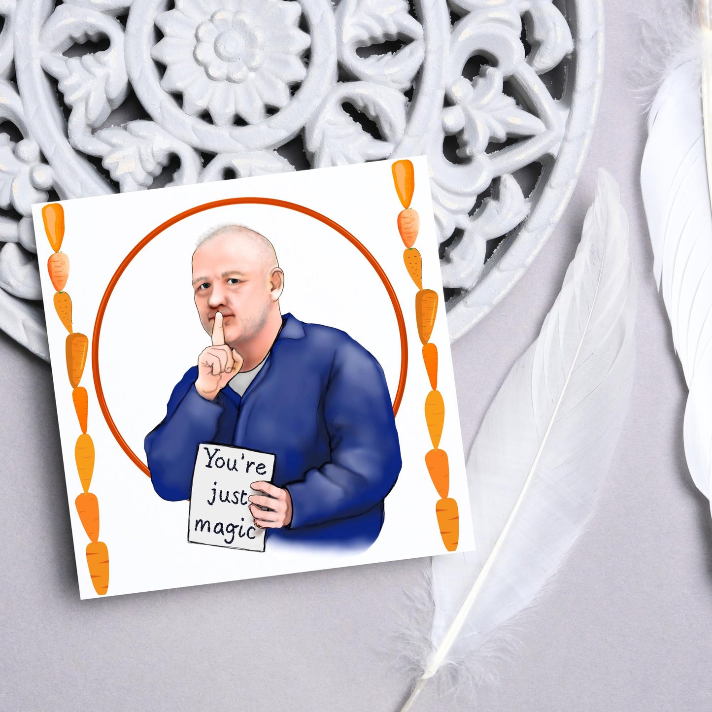 Bob Mortimer Card, Shhh, It's just magic Birthday Card for Him, Card for Her, Funny Birthday Card, Shooting Stars, Anniversary Card