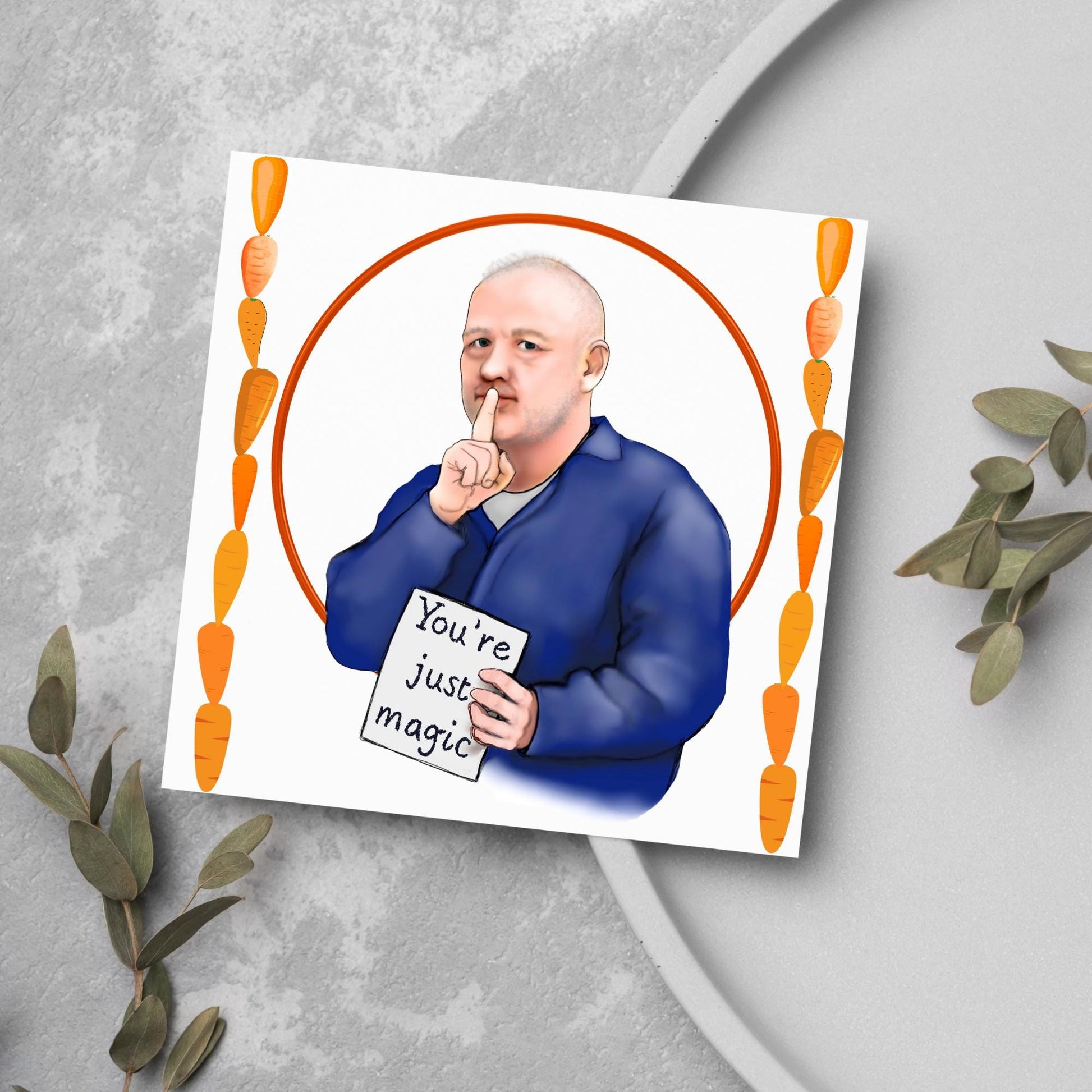 Bob Mortimer Card, Shhh, It's just magic Birthday Card for Him, Card for Her, Funny Birthday Card, Shooting Stars, Anniversary Card