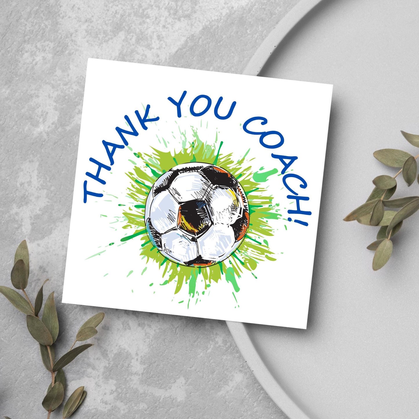 Thank You Coach Card, Team Coach Card, Card for Football Coach, Football Match Card, Coach Retirement Card, Football Card, Team Coach Card