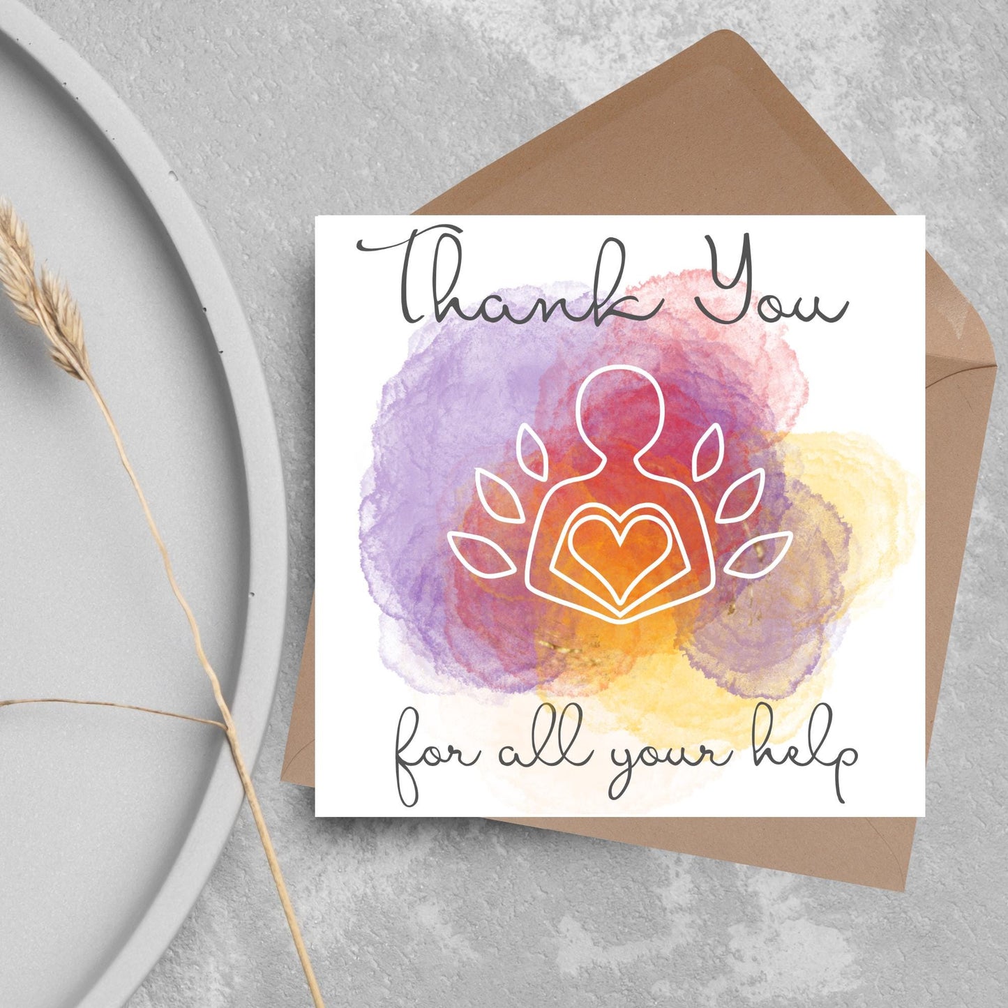 Thank You Card for Therapist, Card for Counsellor, Holistic Card, Healer Card, Psychologist Thank You Card, EMDR, CBT, DBT Thanks Card