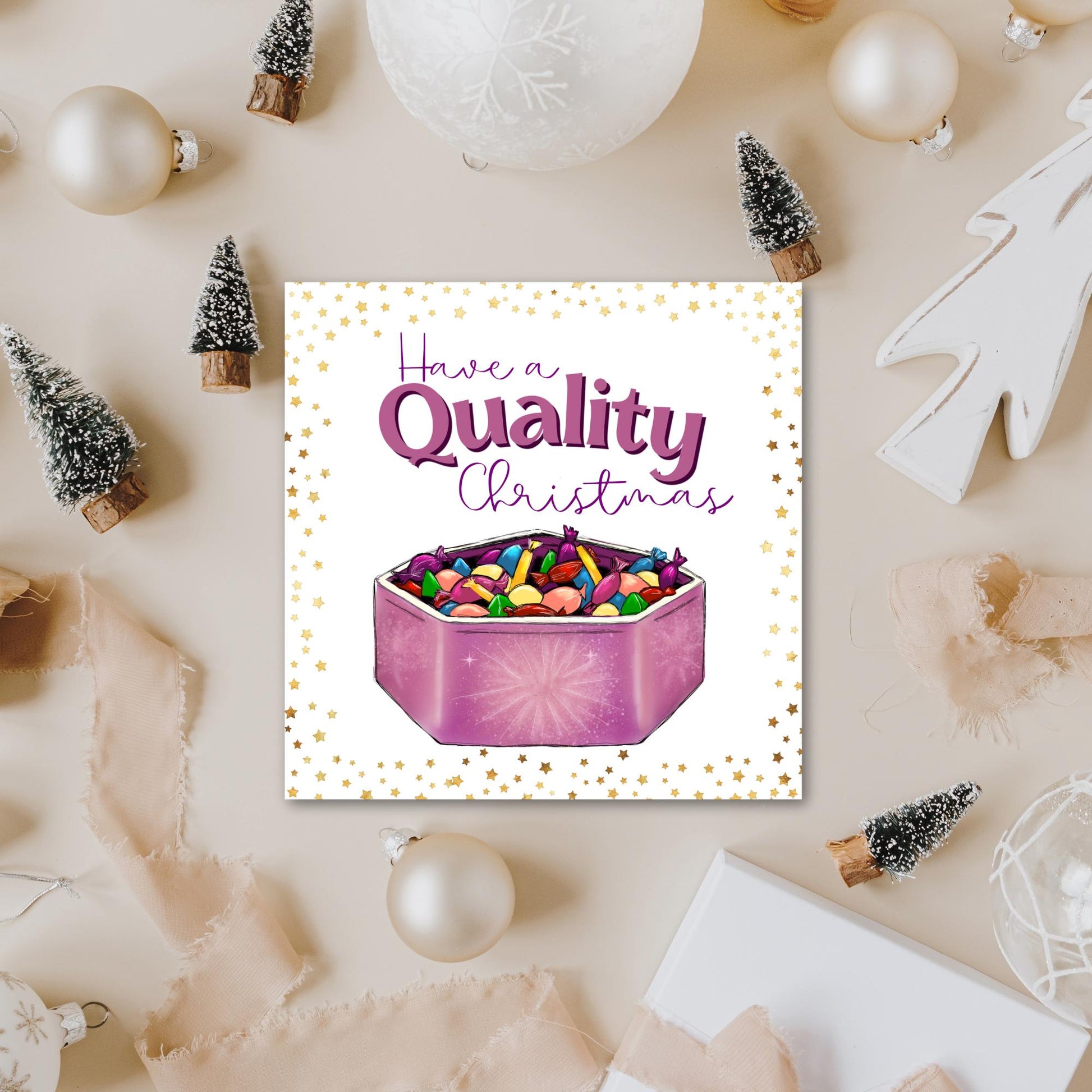 Chocolate Christmas card with Quality design - Cards for Him, Cards for Her, Christmas Chocolates, Christmas Card for Dad, For Mum