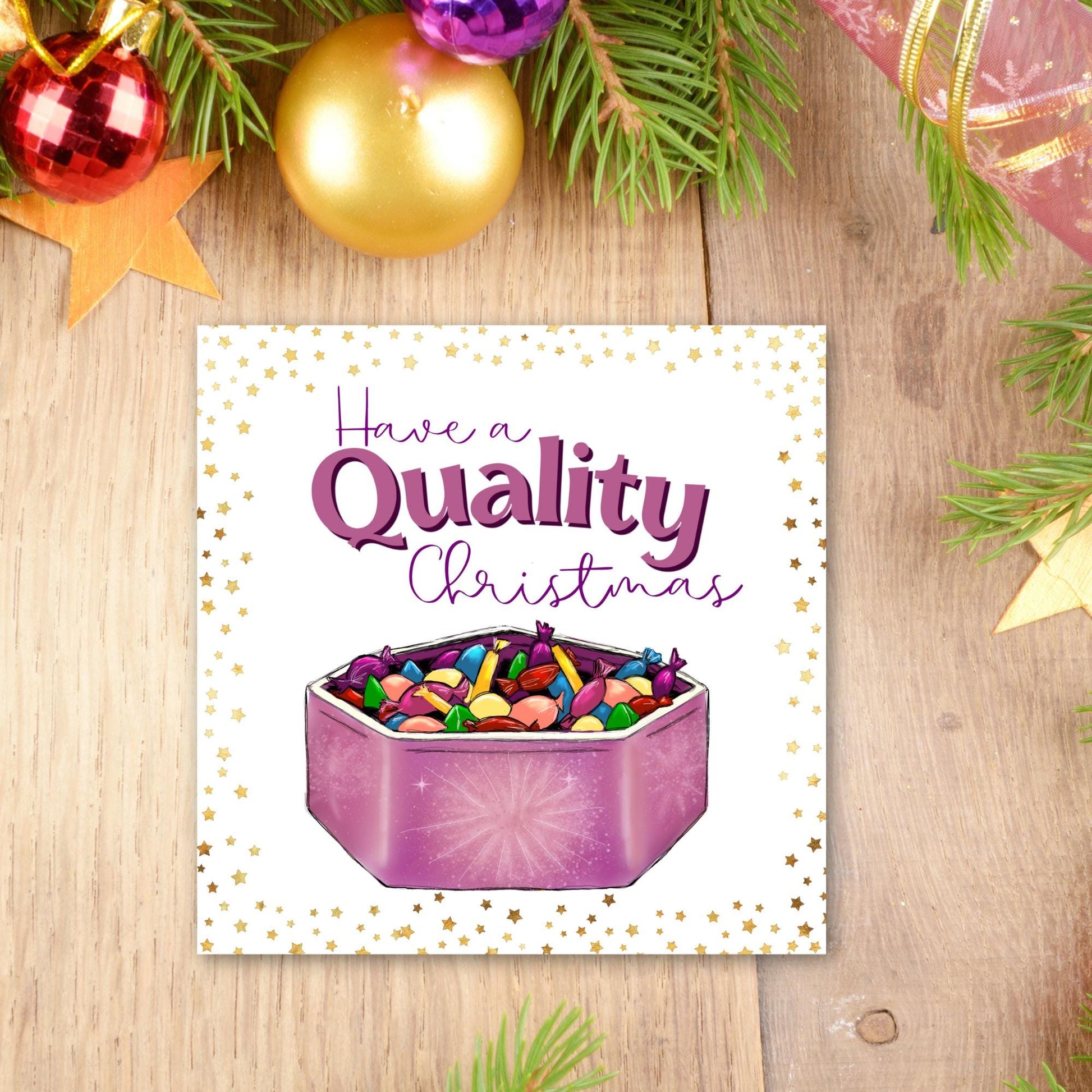 Chocolate Christmas card with Quality design - Cards for Him, Cards for Her, Christmas Chocolates, Christmas Card for Dad, For Mum