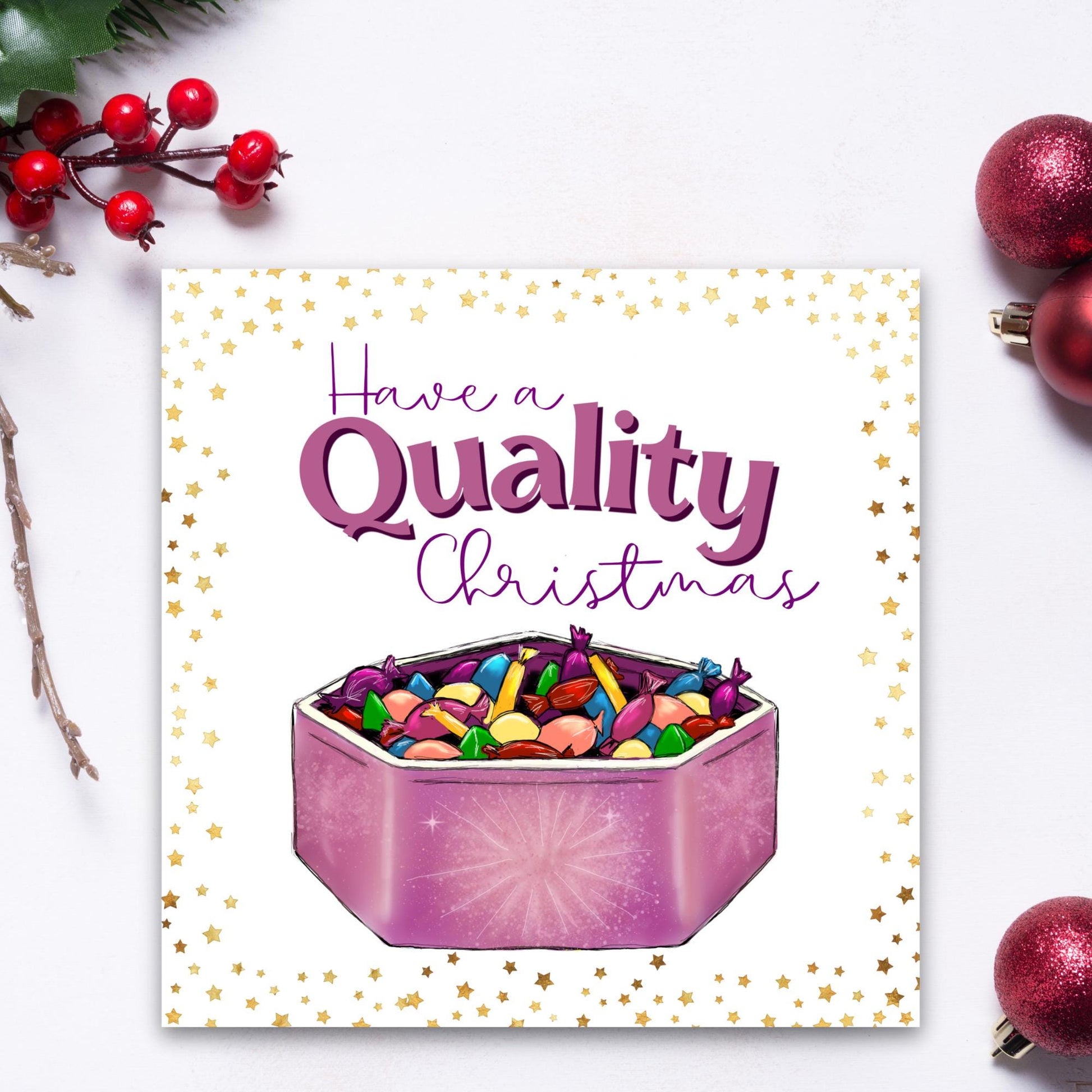 Chocolate Christmas card with Quality design - Cards for Him, Cards for Her, Christmas Chocolates, Christmas Card for Dad, For Mum