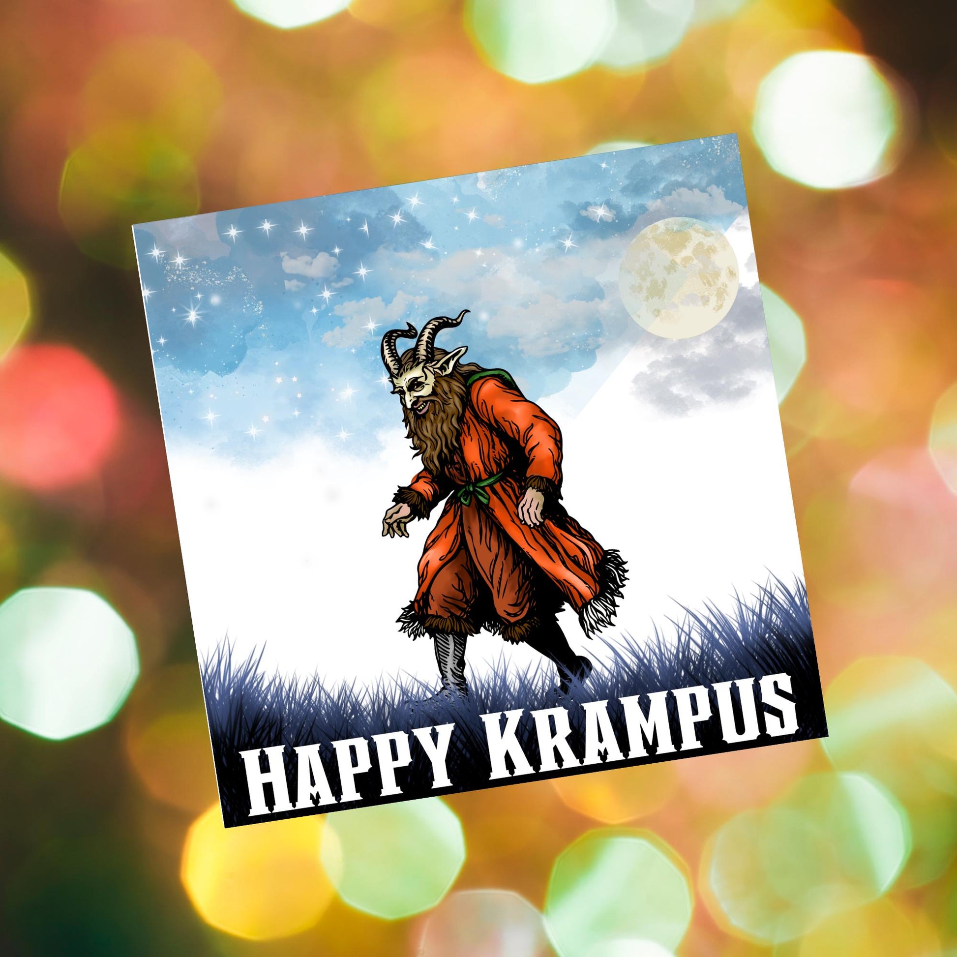 Krampus Christmas Card, Alternative Xmas Card, Krampusnacht, Gothic Christmas Card, Unusual Christmas Card, Non-Traditional Christmas Card