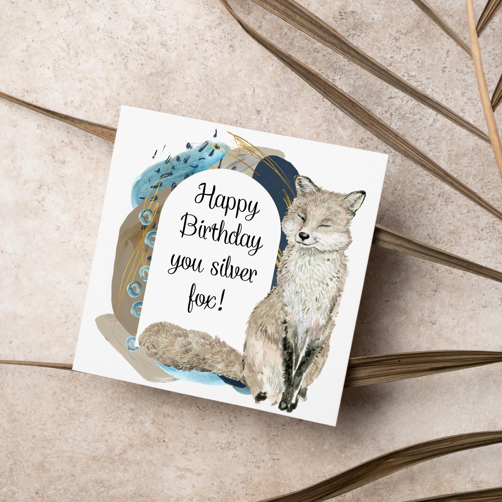 Birthday Card for Husband, 50th Birthday Card, Card for Him, Silver Fox, Card for Boyfriend, 60th Birthday Card, Birthday Card for Man