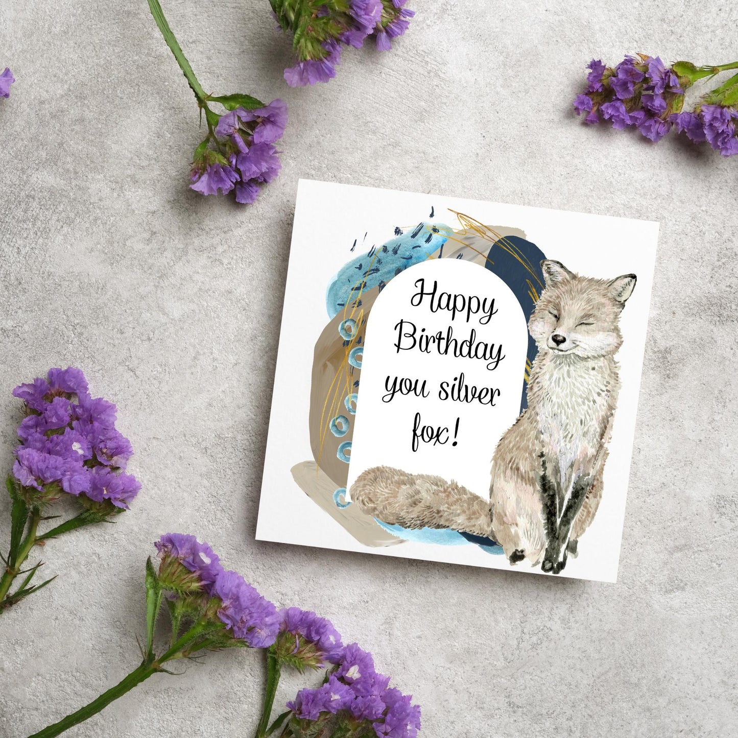 Birthday Card for Husband, 50th Birthday Card, Card for Him, Silver Fox, Card for Boyfriend, 60th Birthday Card, Birthday Card for Man