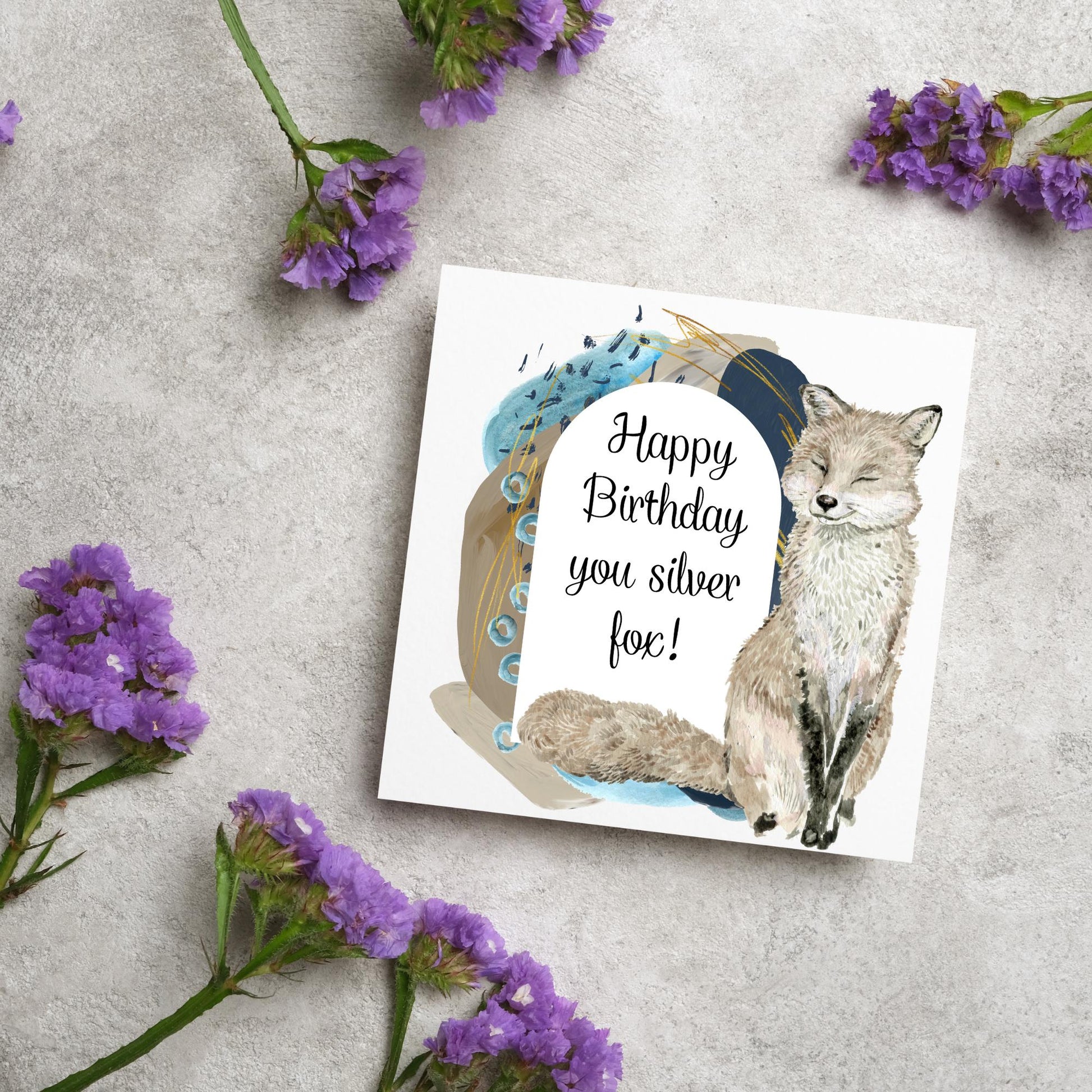 Birthday Card for Husband, 50th Birthday Card, Card for Him, Silver Fox, Card for Boyfriend, 60th Birthday Card, Birthday Card for Man