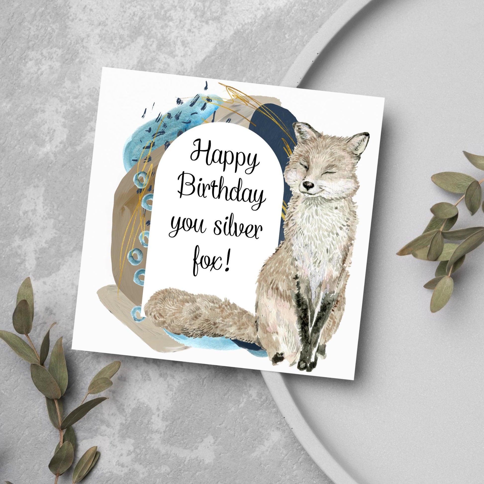 Birthday Card for Husband, 50th Birthday Card, Card for Him, Silver Fox, Card for Boyfriend, 60th Birthday Card, Birthday Card for Man