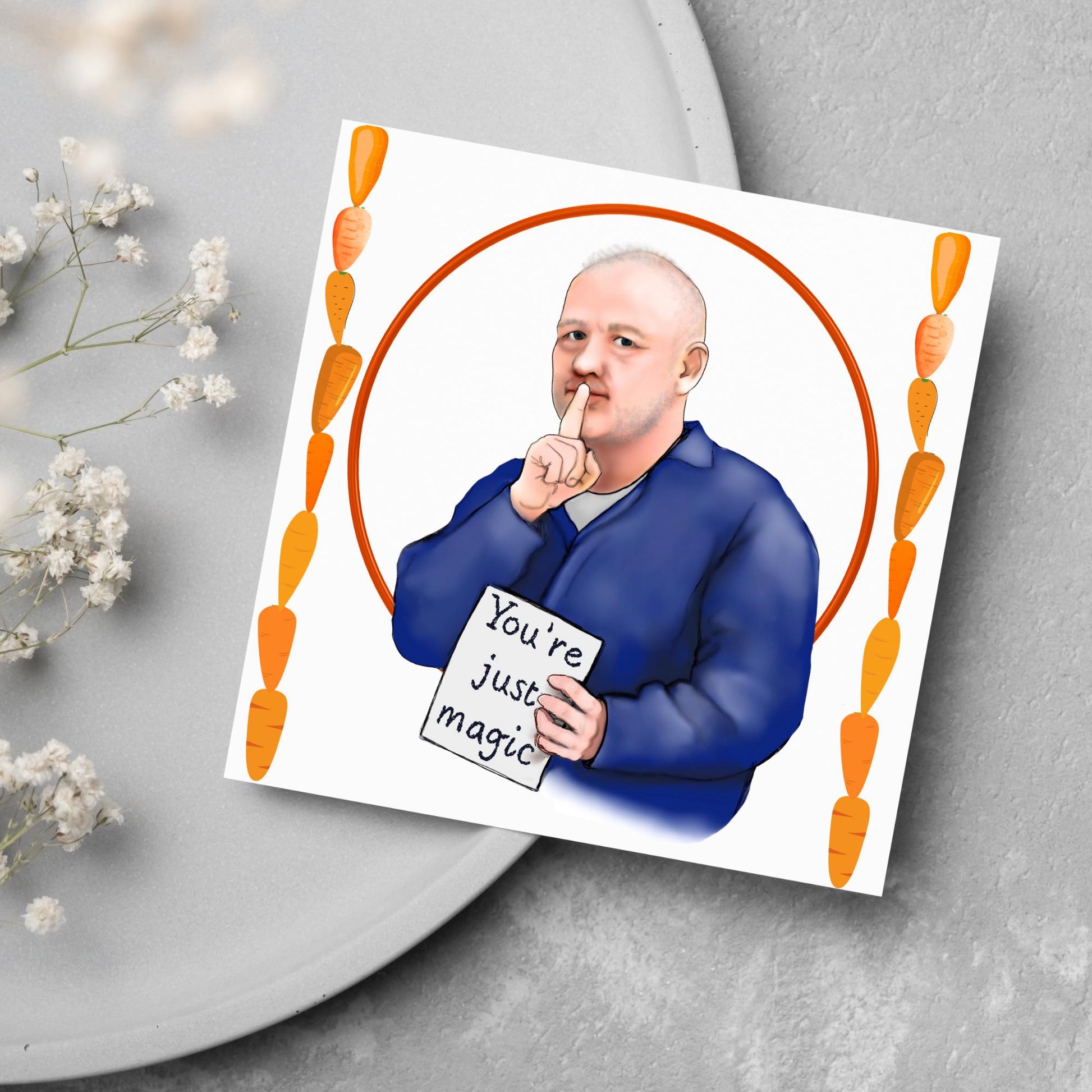 Bob Mortimer Card, Shhh, It's just magic Birthday Card for Him, Card for Her, Funny Birthday Card, Shooting Stars, Anniversary Card