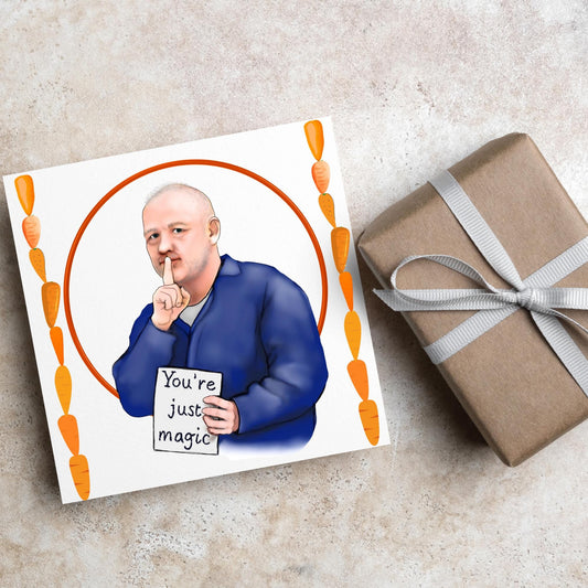 Bob Mortimer Card, Shhh, It's just magic Birthday Card for Him, Card for Her, Funny Birthday Card, Shooting Stars, Anniversary Card