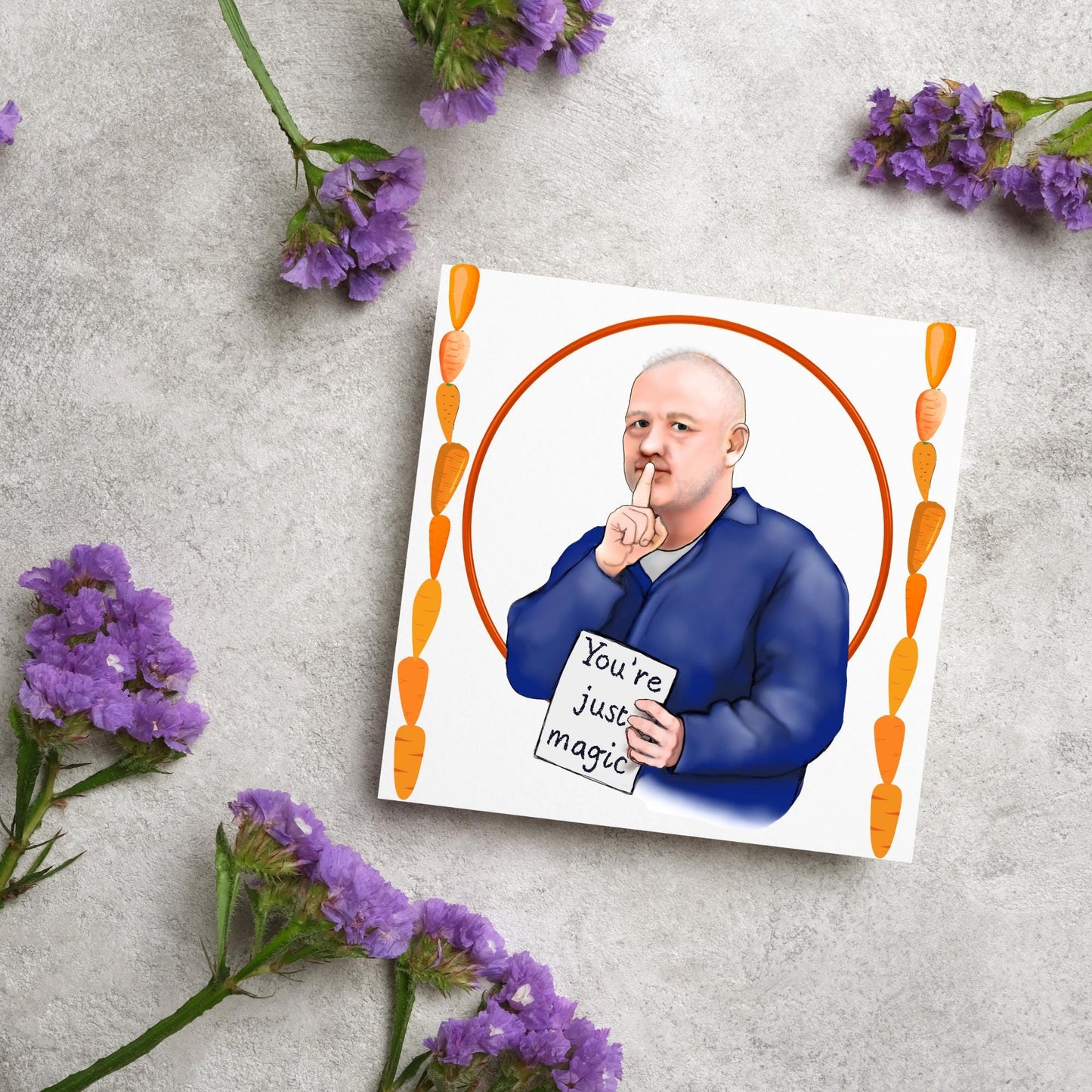 Bob Mortimer Card, Shhh, It's just magic Birthday Card for Him, Card for Her, Funny Birthday Card, Shooting Stars, Anniversary Card