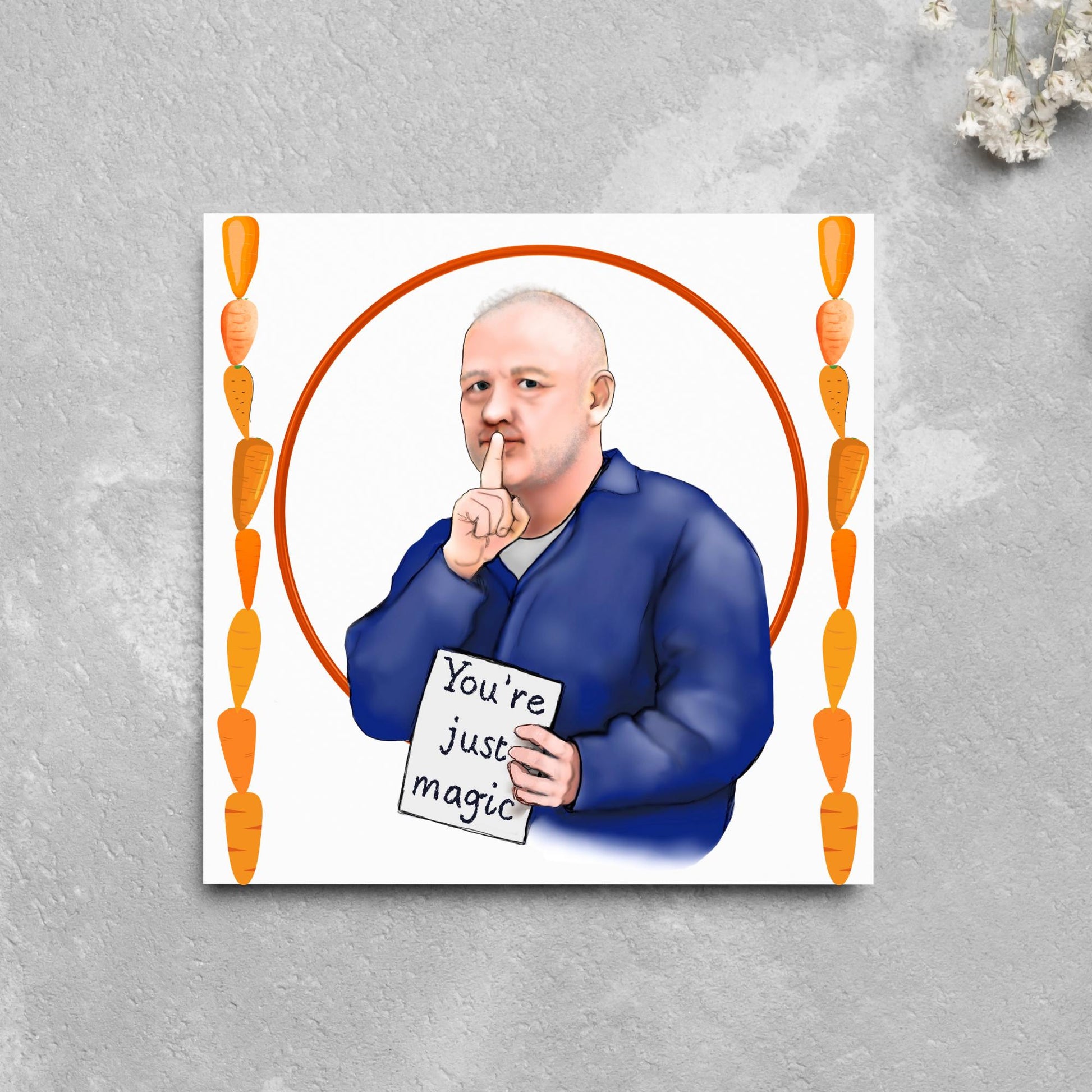 Bob Mortimer Card, Shhh, It's just magic Birthday Card for Him, Card for Her, Funny Birthday Card, Shooting Stars, Anniversary Card