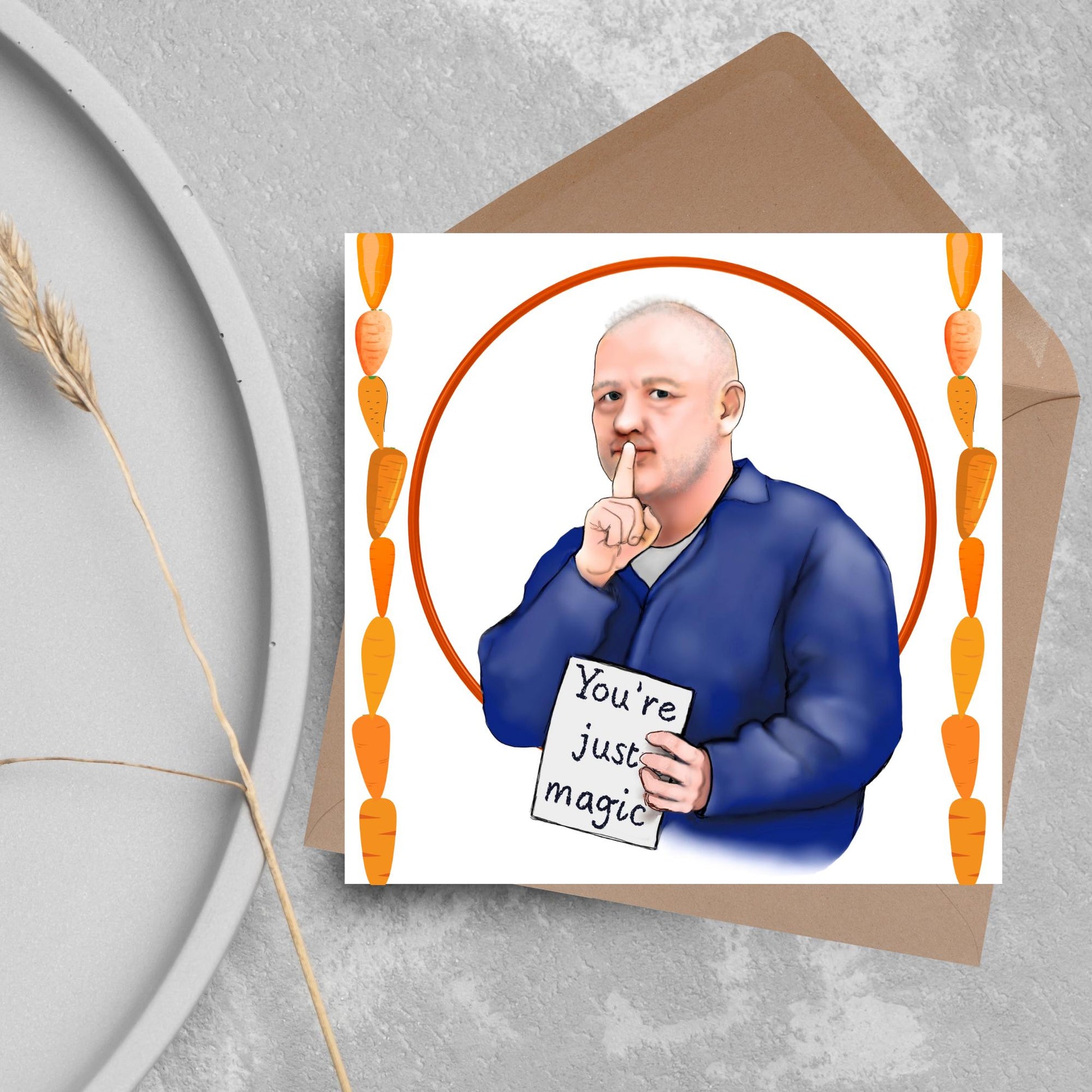 Bob Mortimer Card, Shhh, It's just magic Birthday Card for Him, Card for Her, Funny Birthday Card, Shooting Stars, Anniversary Card
