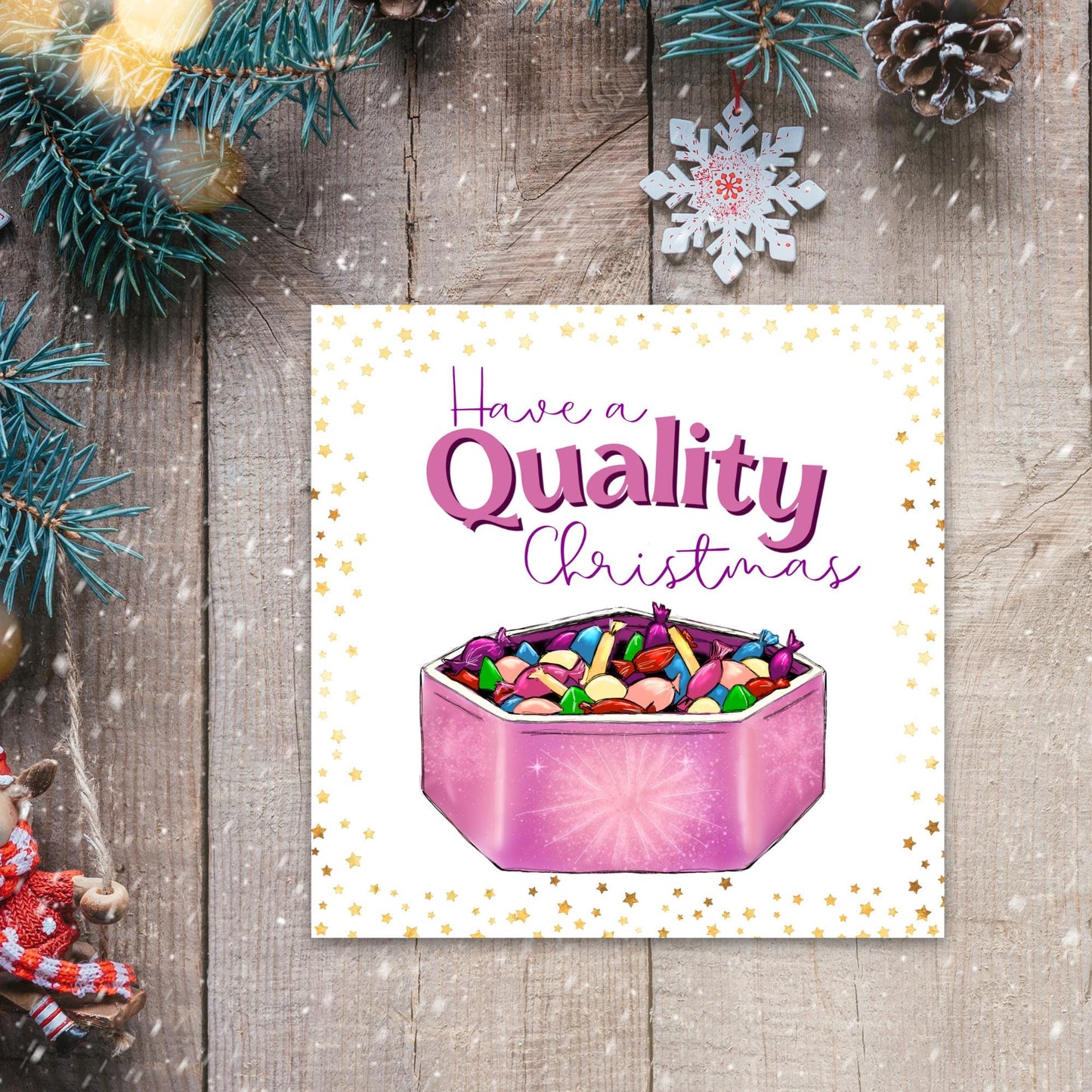 Chocolate Christmas card with Quality design - Cards for Him, Cards for Her, Christmas Chocolates, Christmas Card for Dad, For Mum