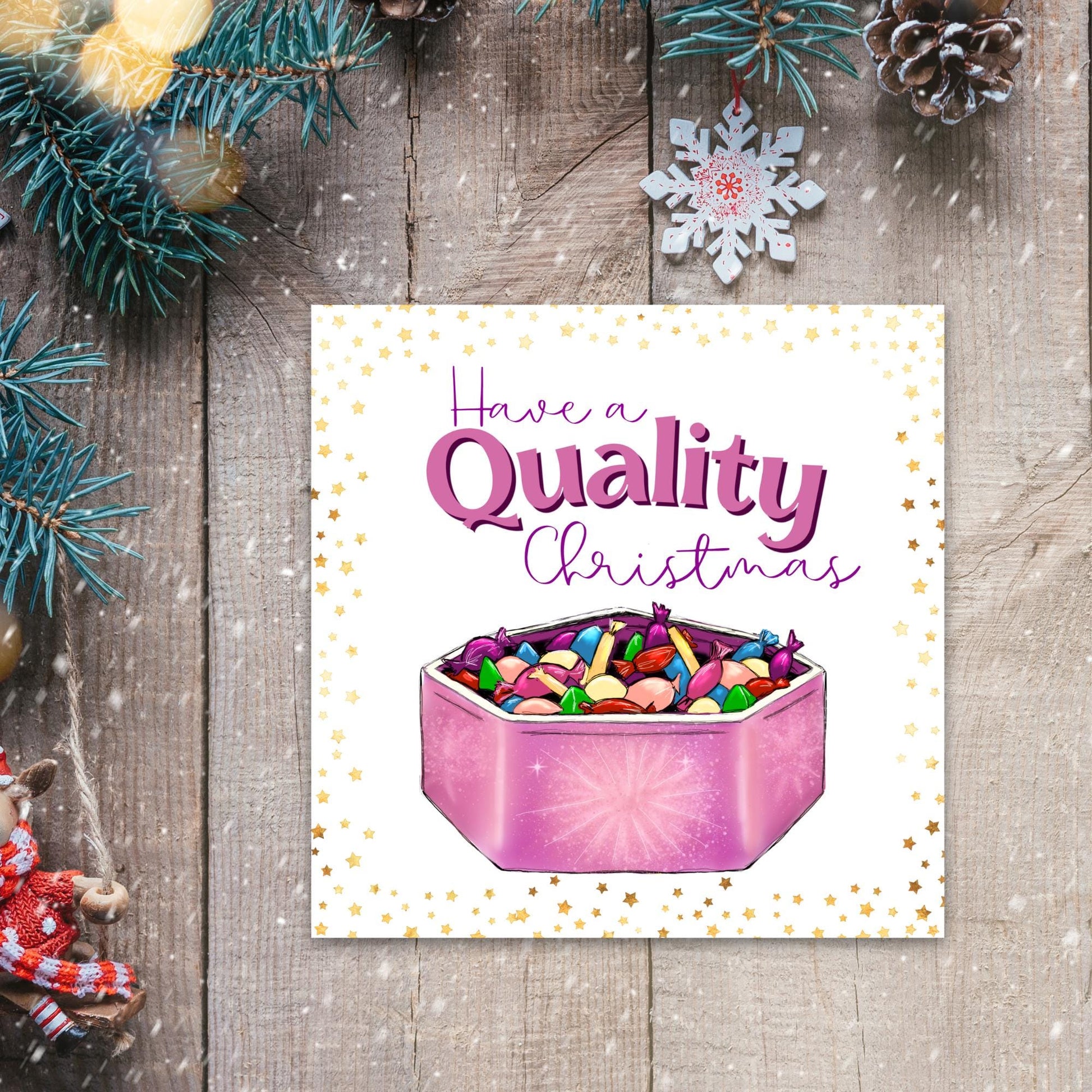 Chocolate Christmas card with Quality design - Cards for Him, Cards for Her, Christmas Chocolates, Christmas Card for Dad, For Mum