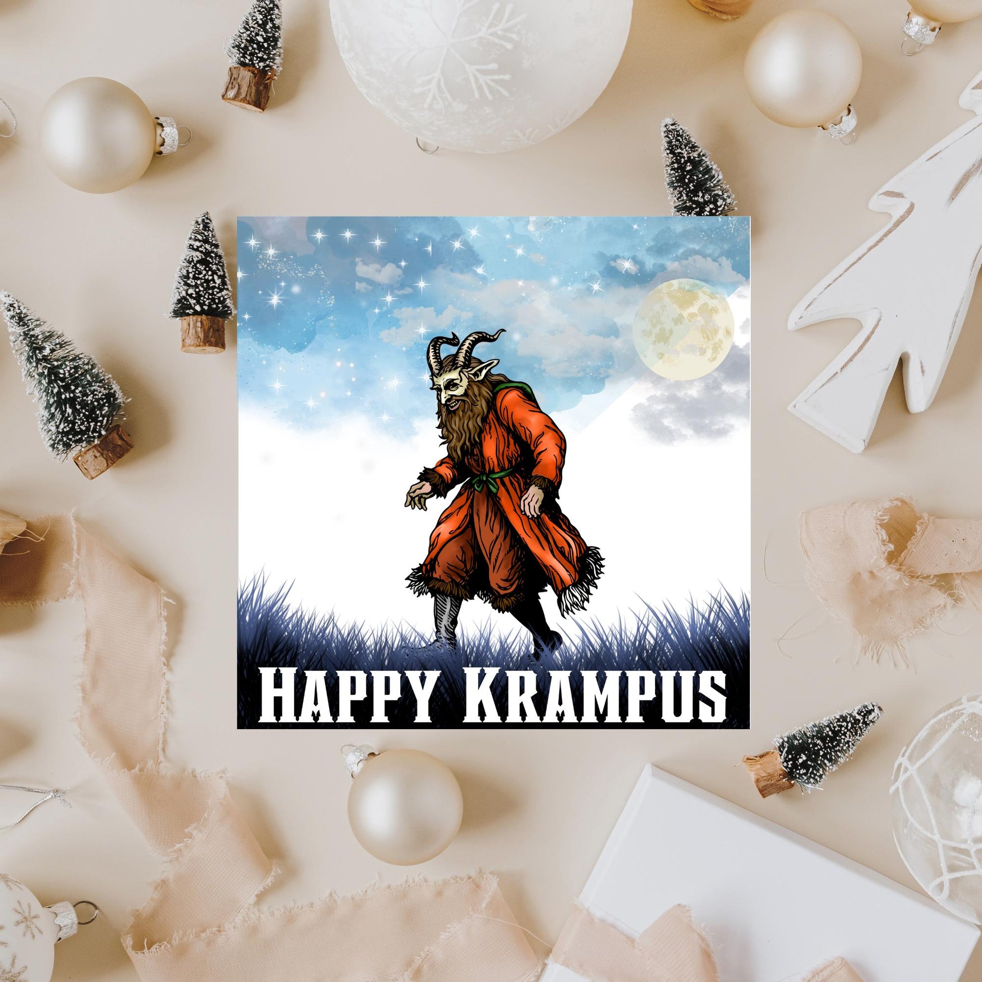 Krampus Christmas Card, Alternative Xmas Card, Krampusnacht, Gothic Christmas Card, Unusual Christmas Card, Non-Traditional Christmas Card