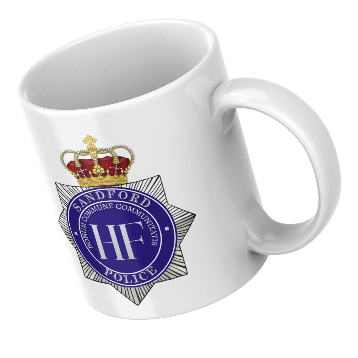 Hot Fuzz Police Badge Mug, Cornetto trilogy, Hot Fuzz Gift, Movie Buff Gift, Funny Movie Mug, The Greater Good, Sandford Police Mug