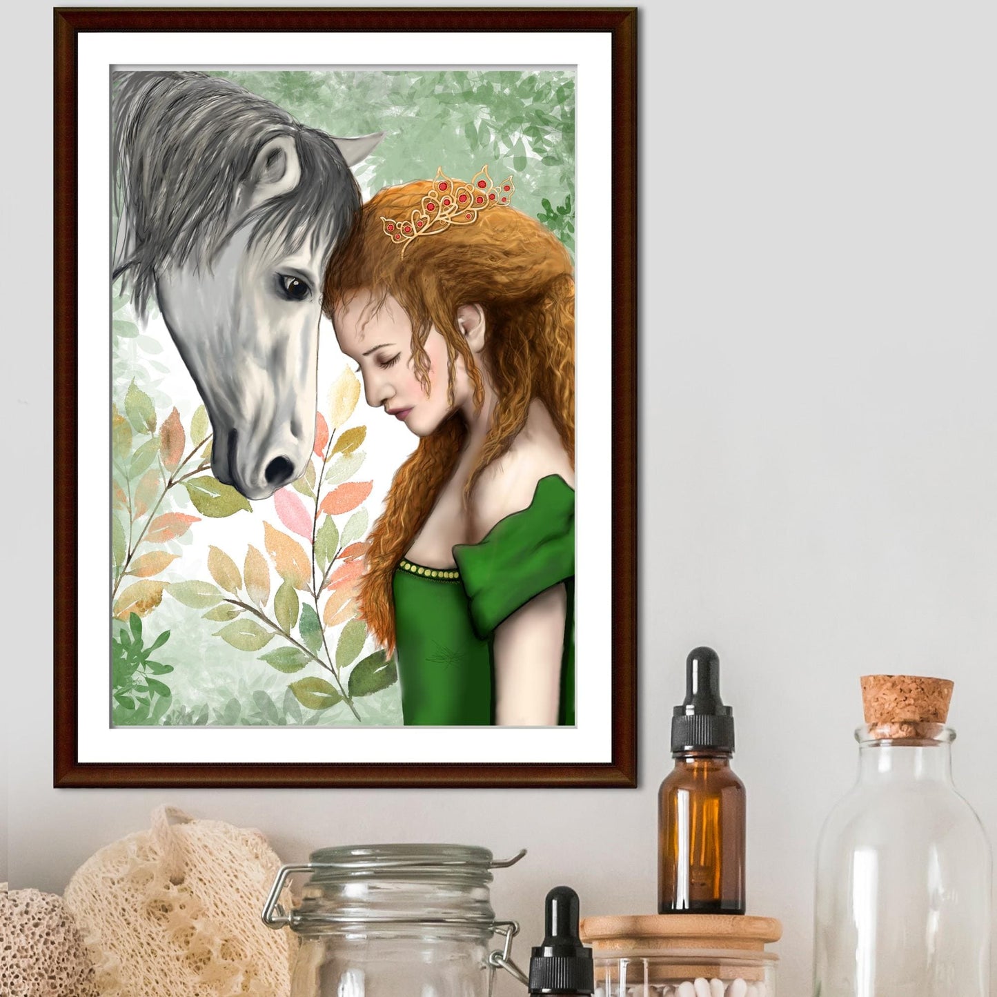 Rhiannon Goddess Print, Welsh Mythology High Quality A4 Wall Art, Original Artist Print