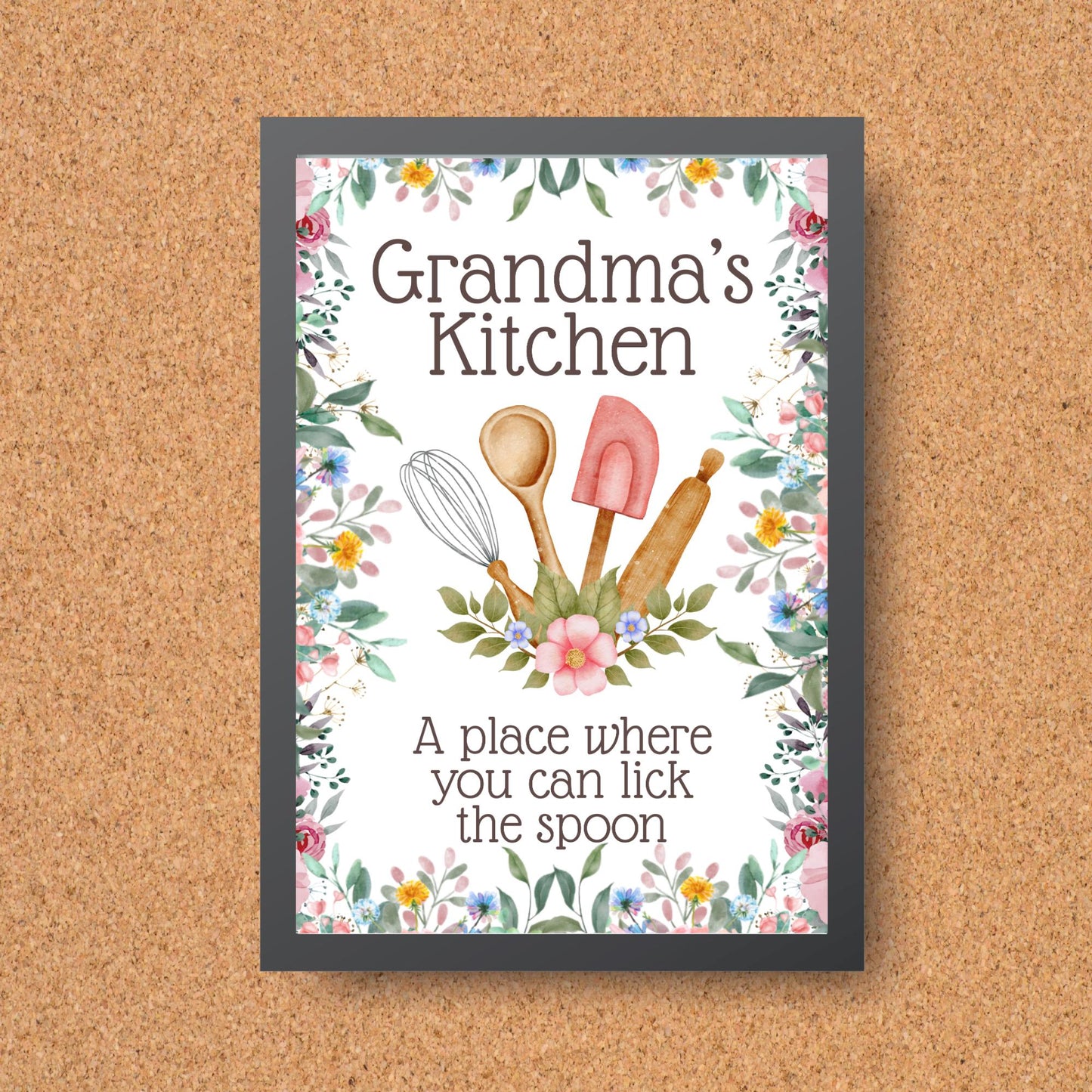 Personalised Kitchen Art, Nanna's Kitchen Poster Print, Mum, Grandma, Nan, Multiple Options, Lovely Gift for Mothers Day
