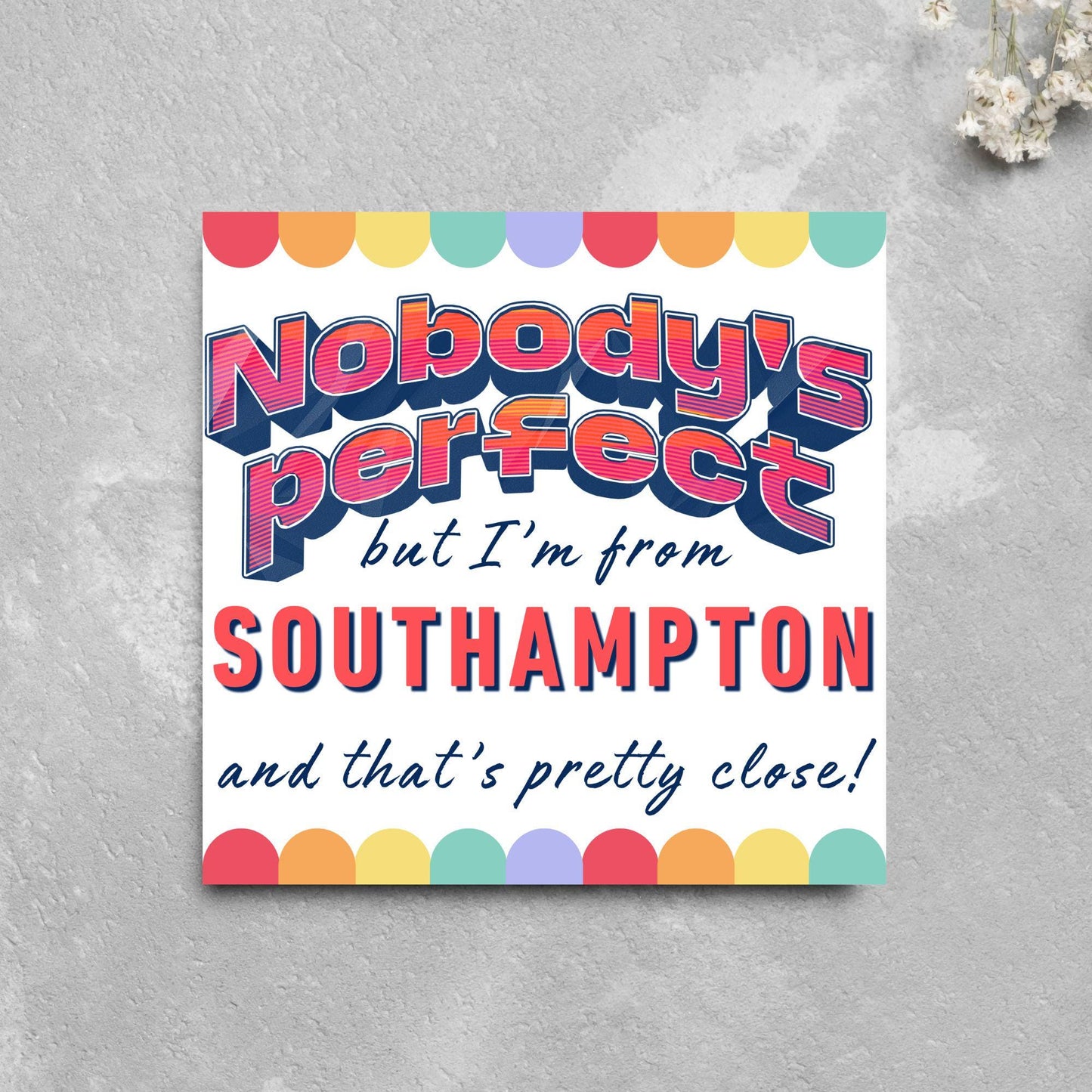 Any Town Personalised Card, Birthday Card, Congratulations Card, Any Occasion