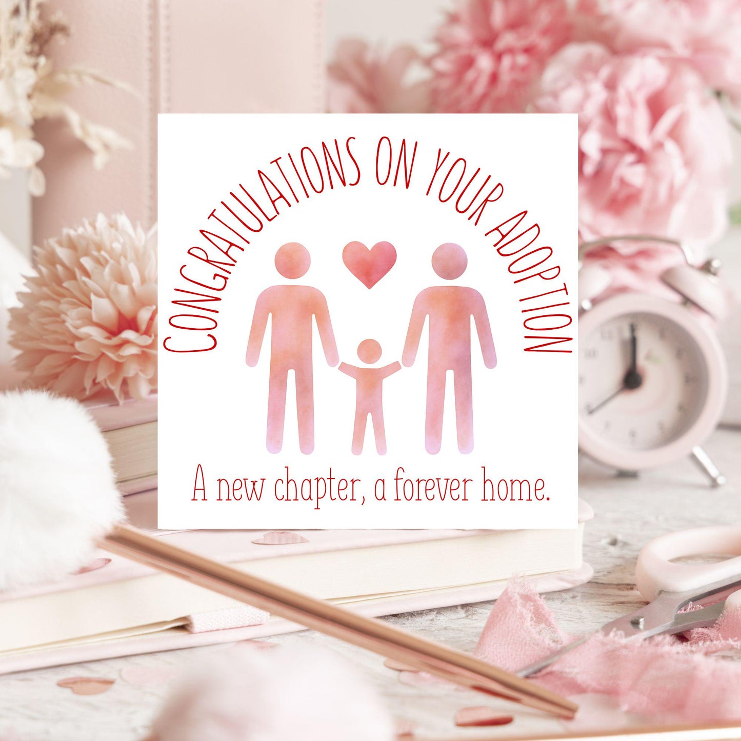 Congratulations on your Adoption Card, Adopted Child Card, New Family Greetings Card