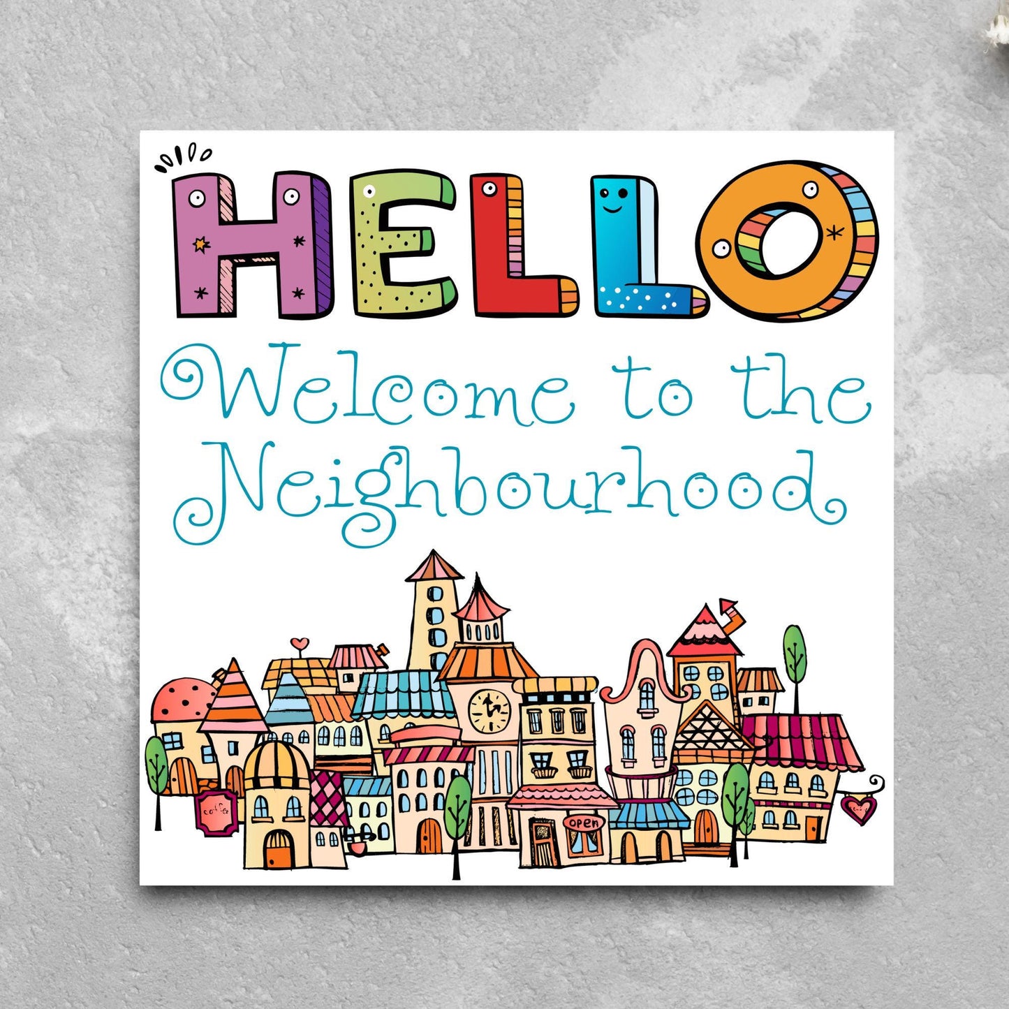 Welcome Neighbour, Moving house Card, Moving in Card, New Neighbour, Introduction Card