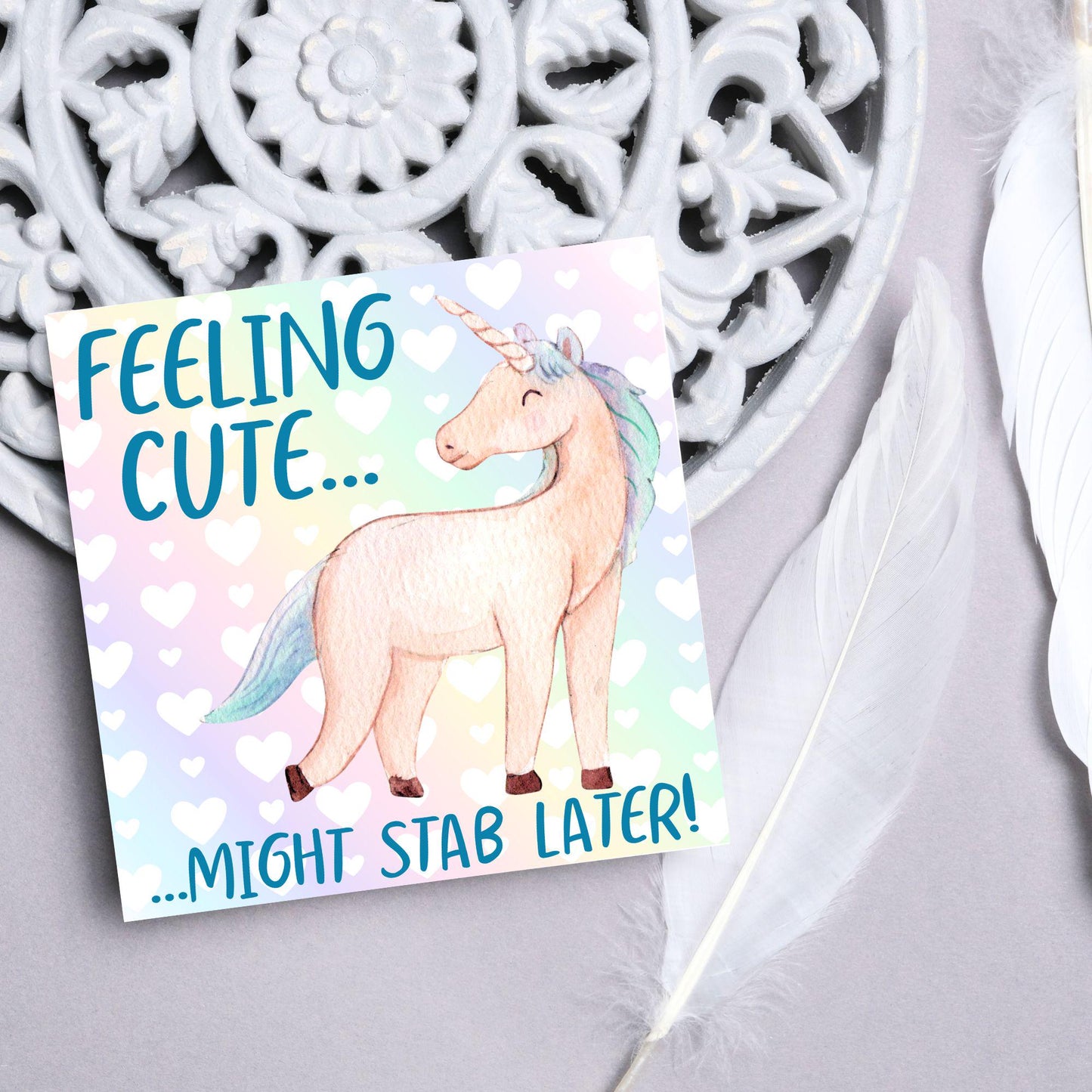 Unicorn Birthday Card, Funny Card for Granddaughter, Card for Daughter, Sister, Niece, Friend