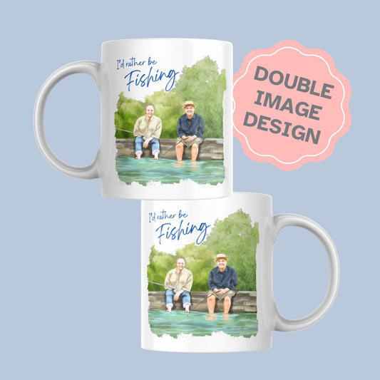 Fishing Mug, Mortimer and Whitehouse Gone Fishing Mug Gift - Multi Colour Options