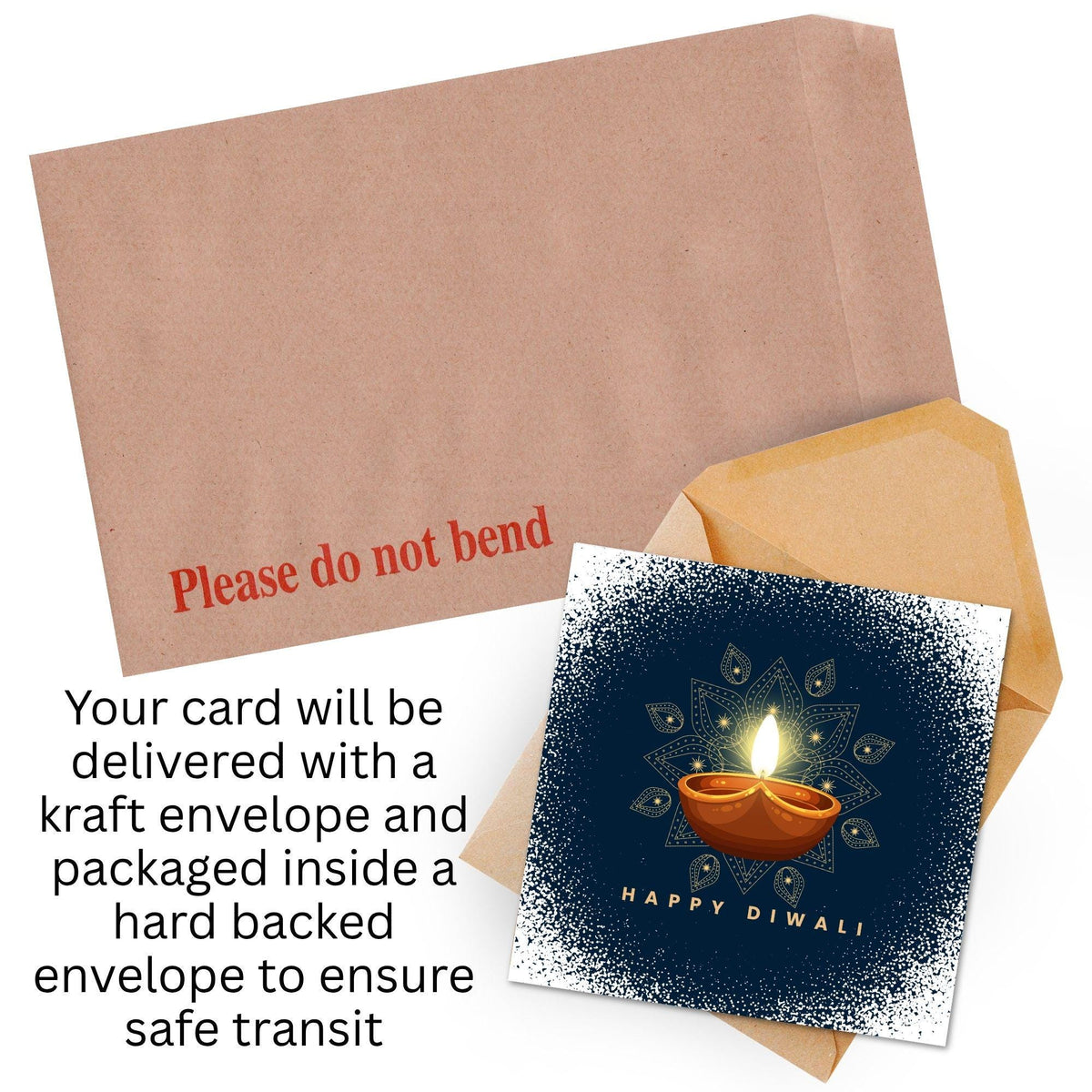 Happy Diwali Greeting Card, Diwali Wishes Card, Festival of Lights, Indian Hindu Celebration Card
