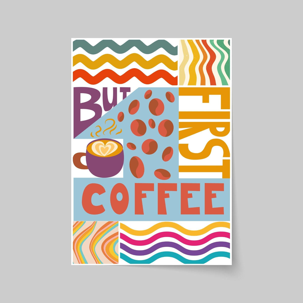Coffee Wall Art, Poster for Kitchen, Cafe Art, Coffee Gift