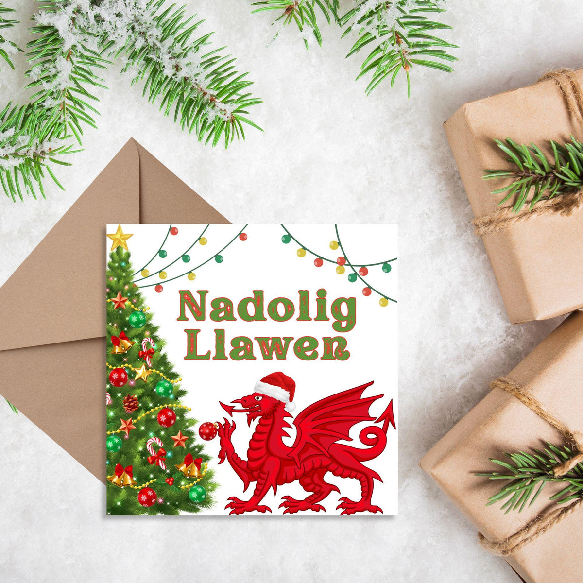 Welsh Language Christmas Card, Welsh Christmas Card, Nadolig Llawen, Card for Wife, Card for Girlfriend, For Sister, For Cousin, For Aunt