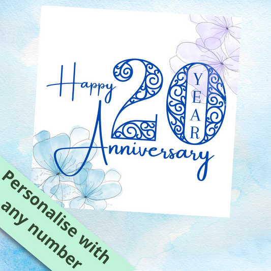 Personalised Wedding Anniversary Card for couple