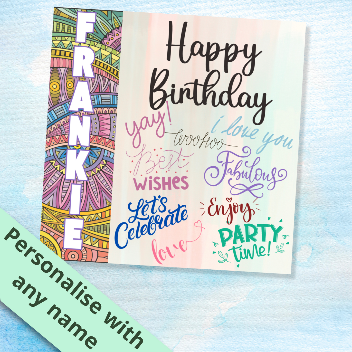 Personalised Birthday card