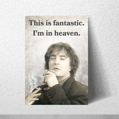 Black Books Poster, Dylan Moran Wall Art, Bernard Black, Fun Bar Art, Man Cave