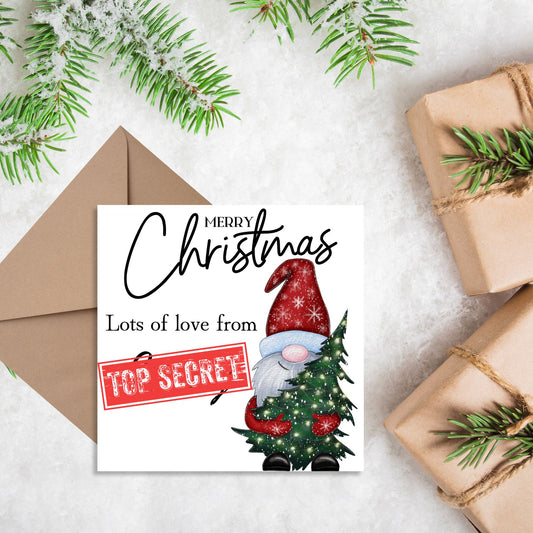 Secret Santa Christmas Card, Office Card, Work Card, Xmas Card, Co Worker Card