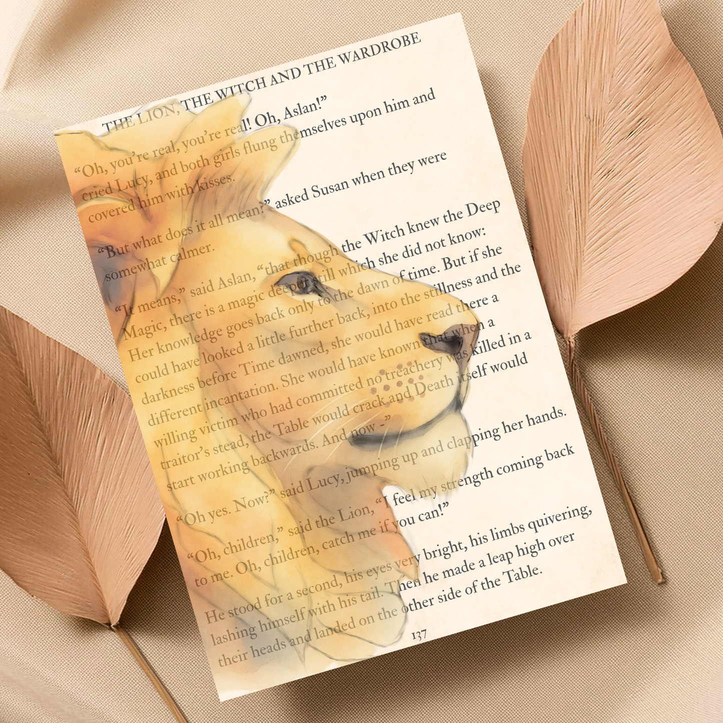The Lion The Witch and the Wardrobe Inspired A4 Print, Book Art, Nursery Wall Decor