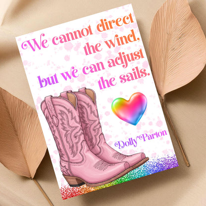 Dolly Parton Quote Poster, Inspirational Art Print, Country Wall Art, A4