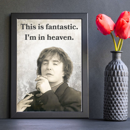 Black Books Poster, Dylan Moran Wall Art, Bernard Black, Fun Bar Art, Man Cave