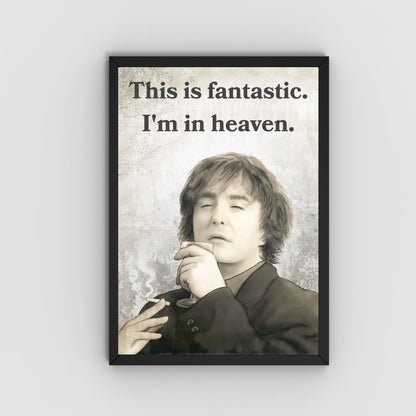 Black Books Poster, Dylan Moran Wall Art, Bernard Black, Fun Bar Art, Man Cave