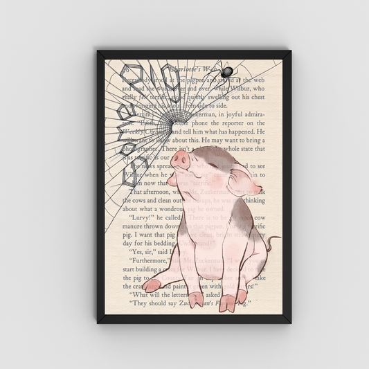 Charlotte's Web Inspired A4 Print, Book Art, Nursery Wall Decor