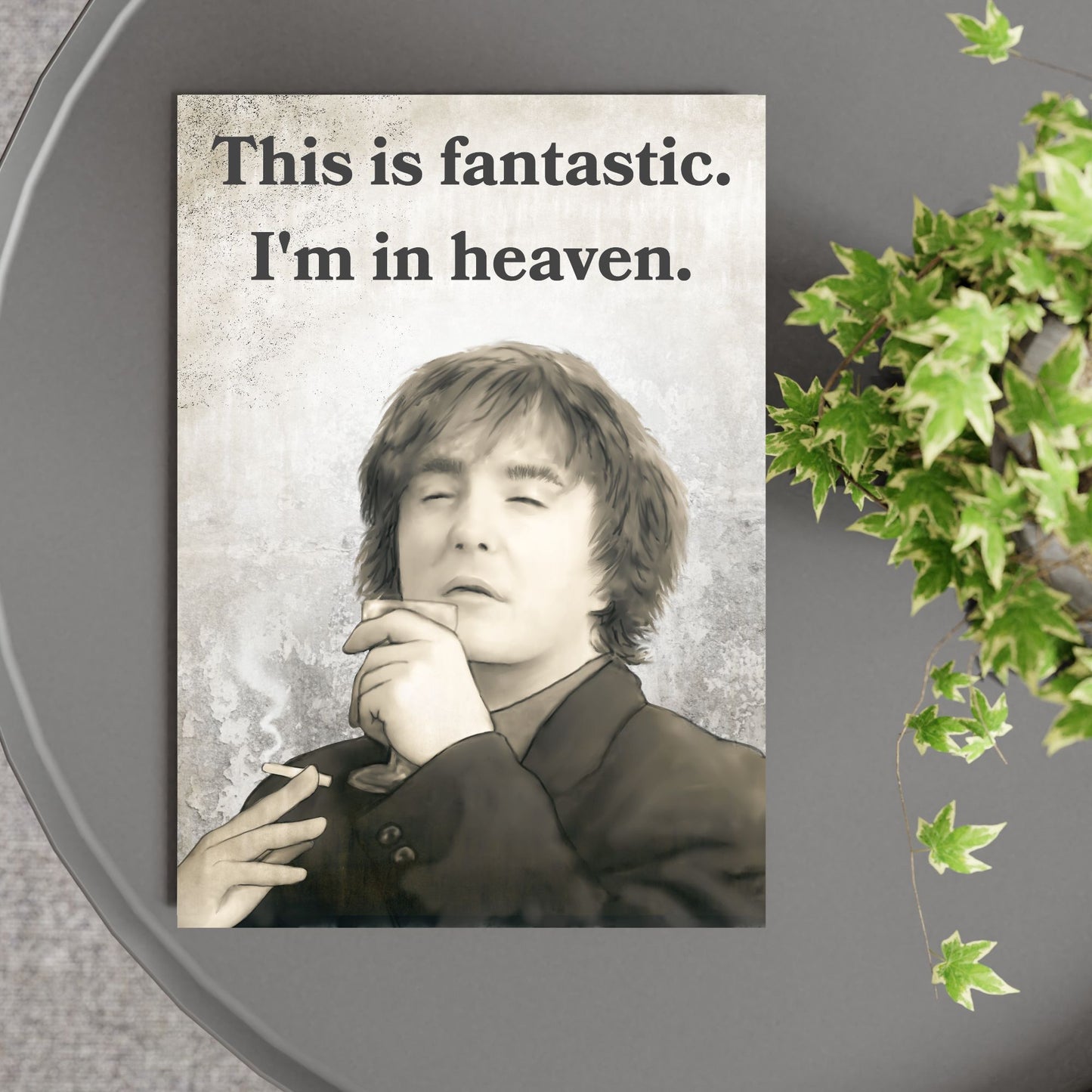 Black Books Poster, Dylan Moran Wall Art, Bernard Black, Fun Bar Art, Man Cave